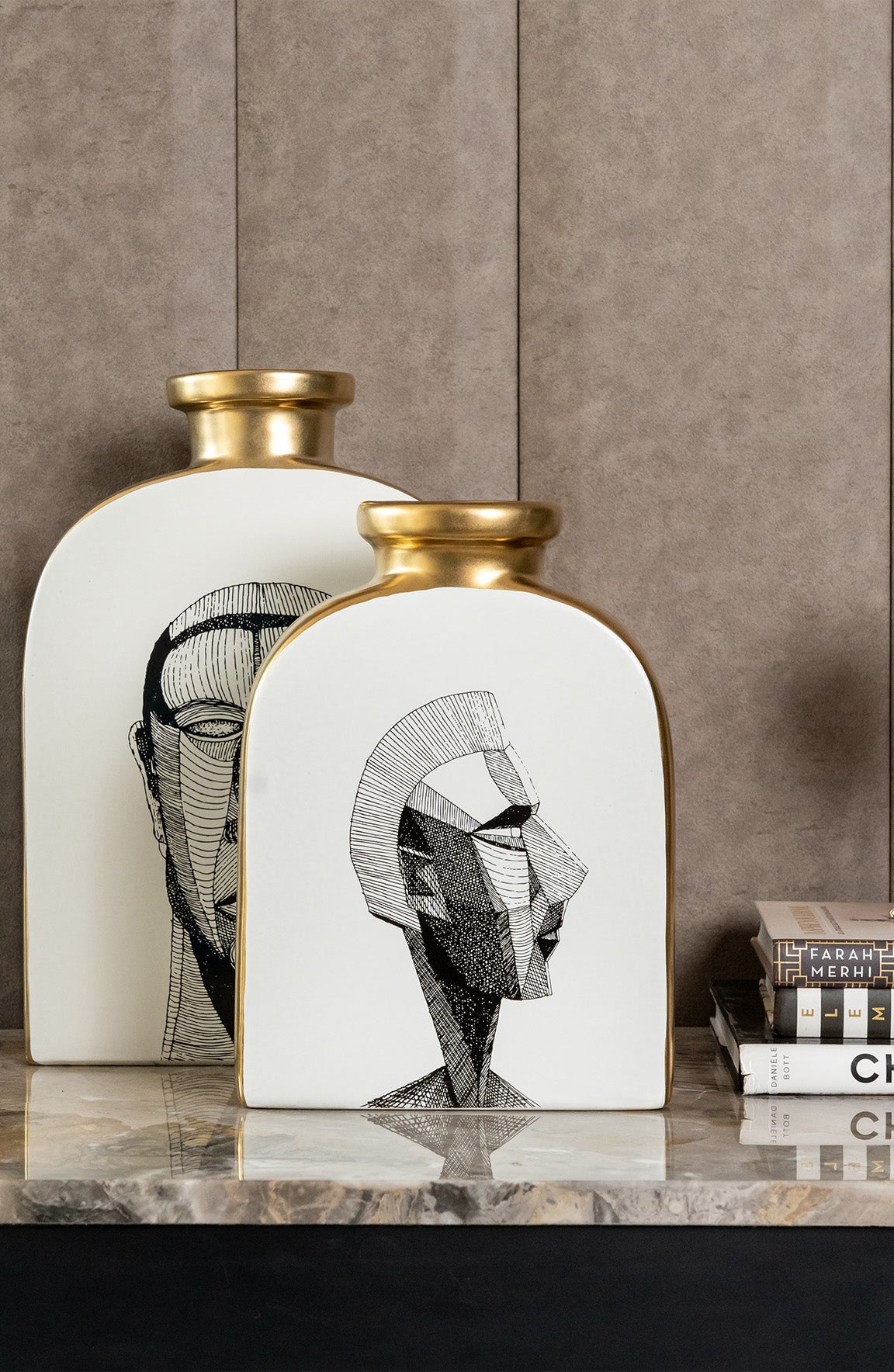 Lucas Ivory Gold Ceramic Jar