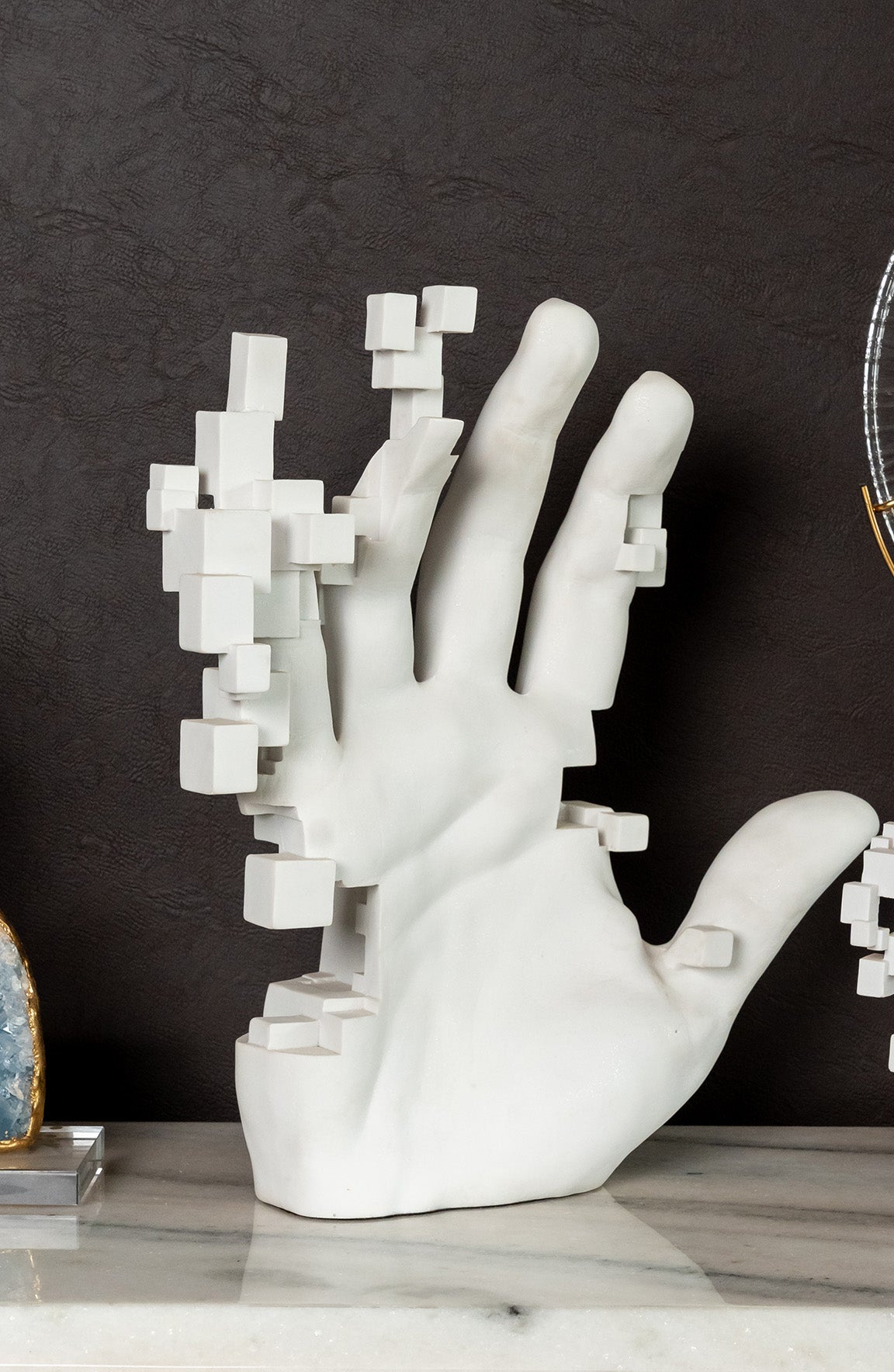 Pixel hand Large Novelty Sculptures Decor Object