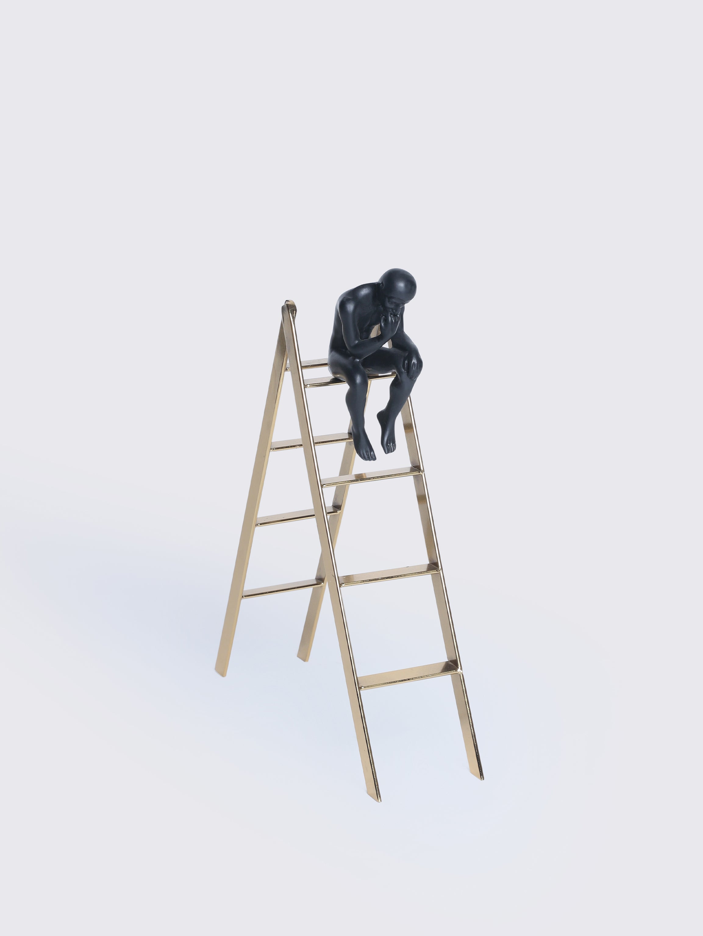 Man On Ladder Novelty Sculptures Decor Object
