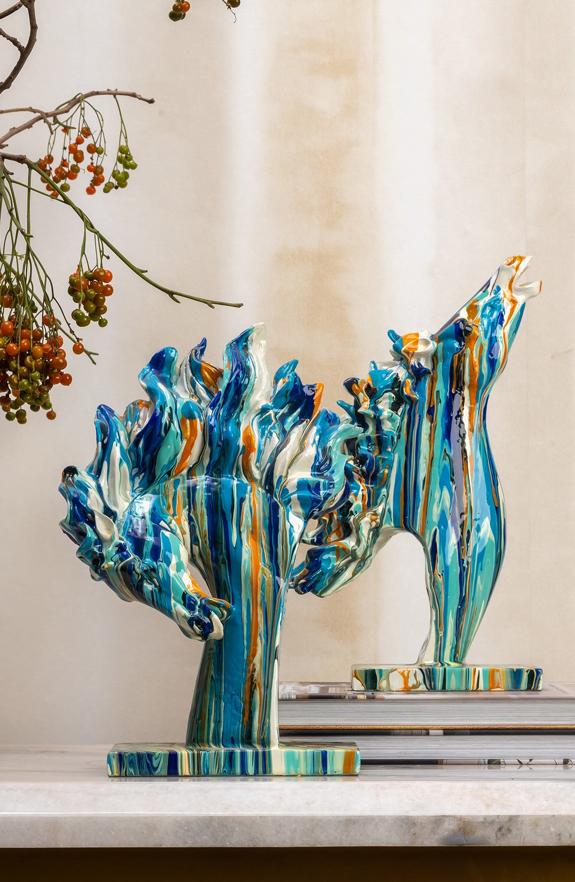 Floating Color Horse Classic Bust Sculpts Decor Object