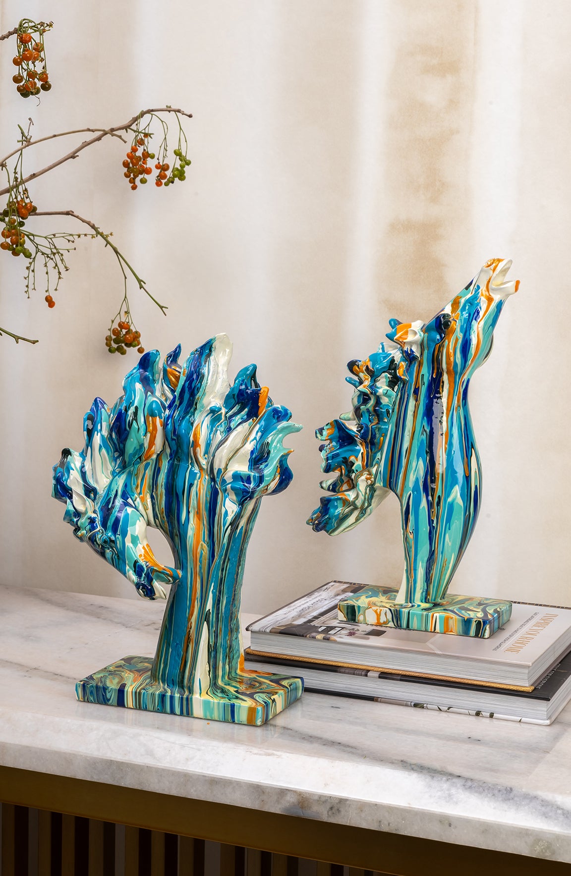 Floating Color Horse Classic Bust Scultps Decor Object