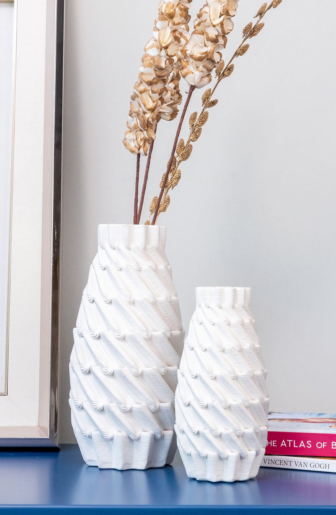TABY Tall White 3D Printed Ceramic Vase