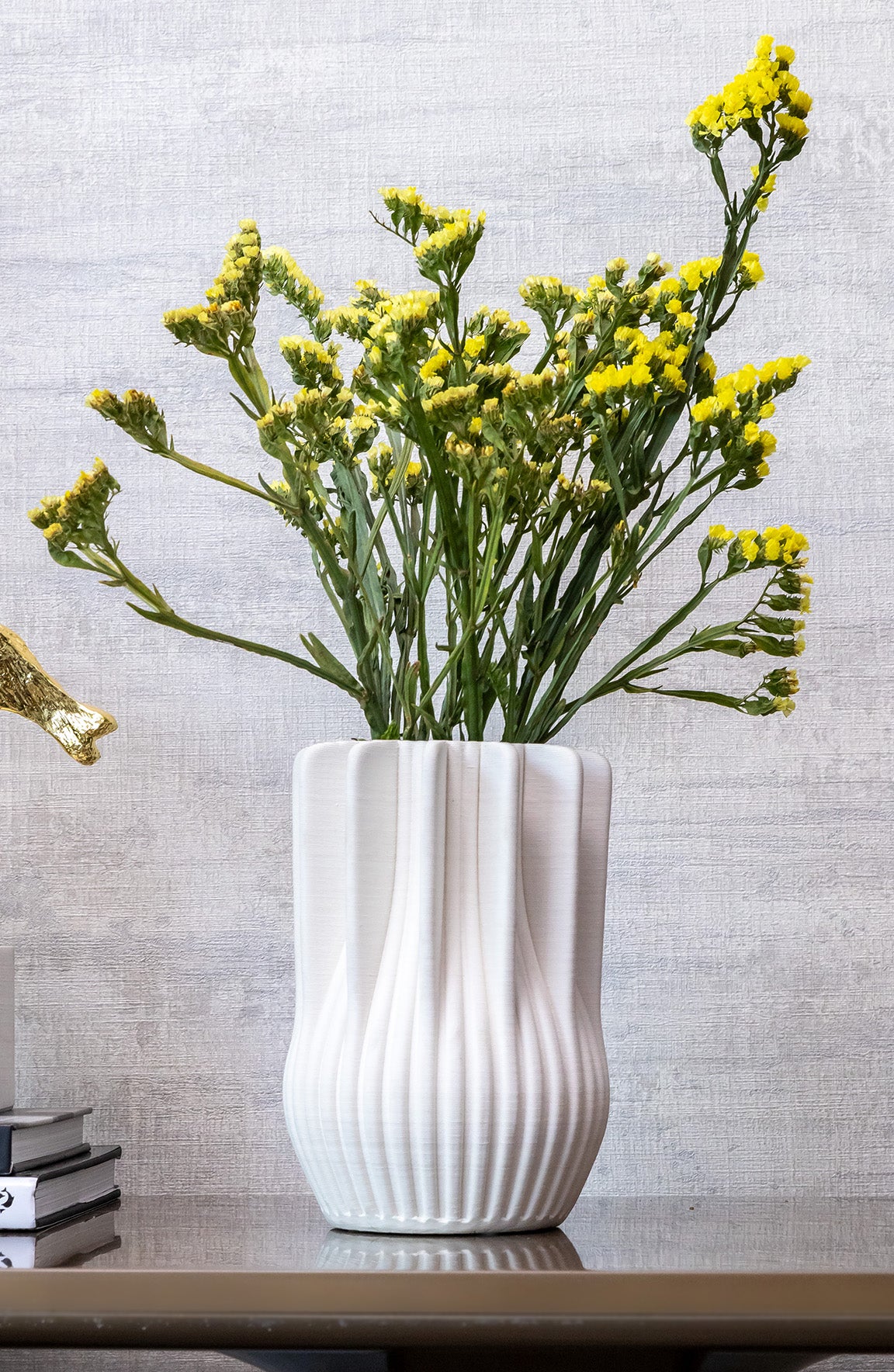 Visby Small White 3D Printed Ceramic Vase