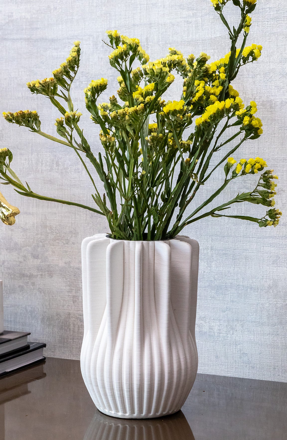 Visby Small White 3D Printed Ceramic Vase