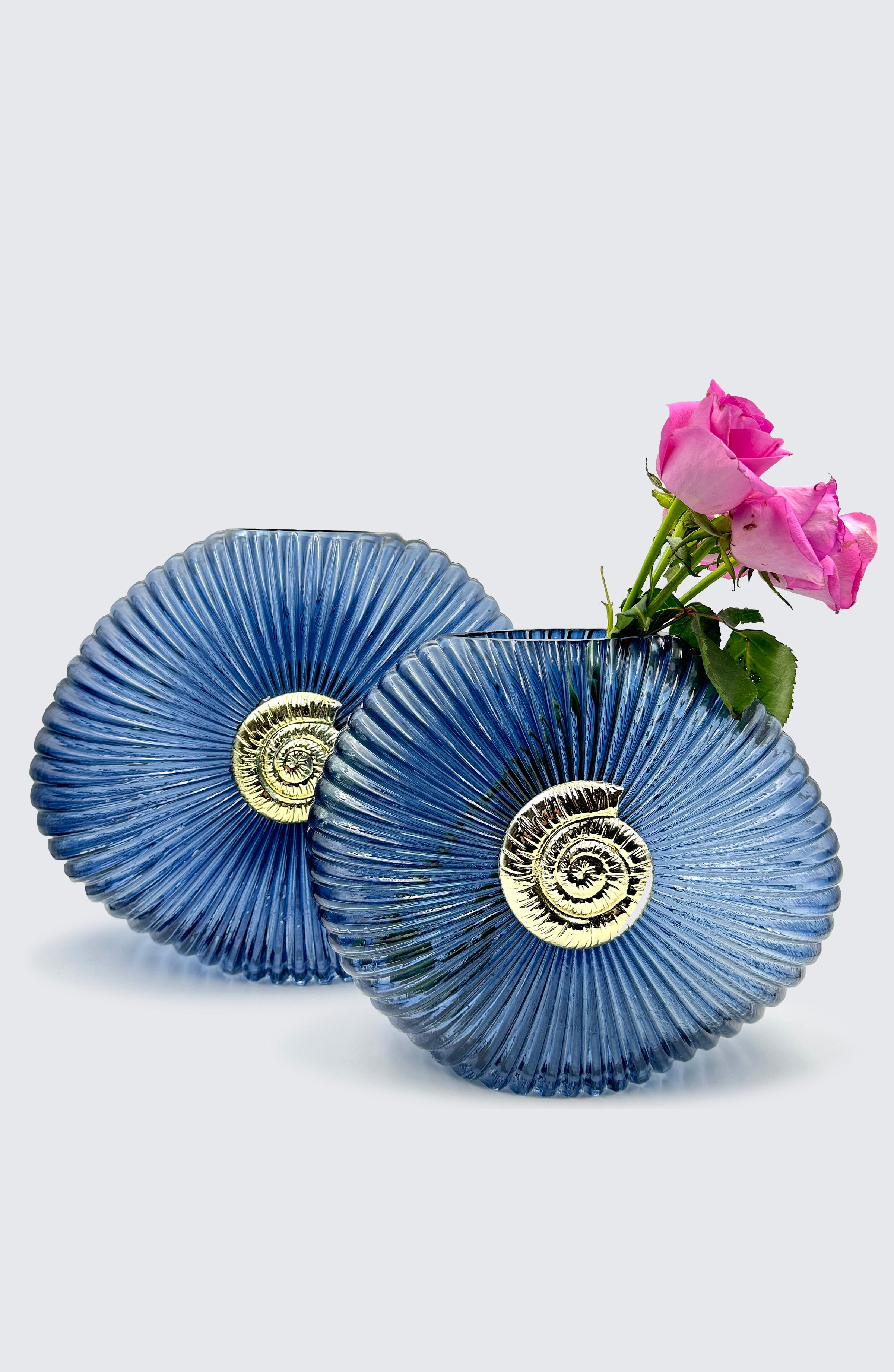 Blu Swirl Max Blue Glass Vase