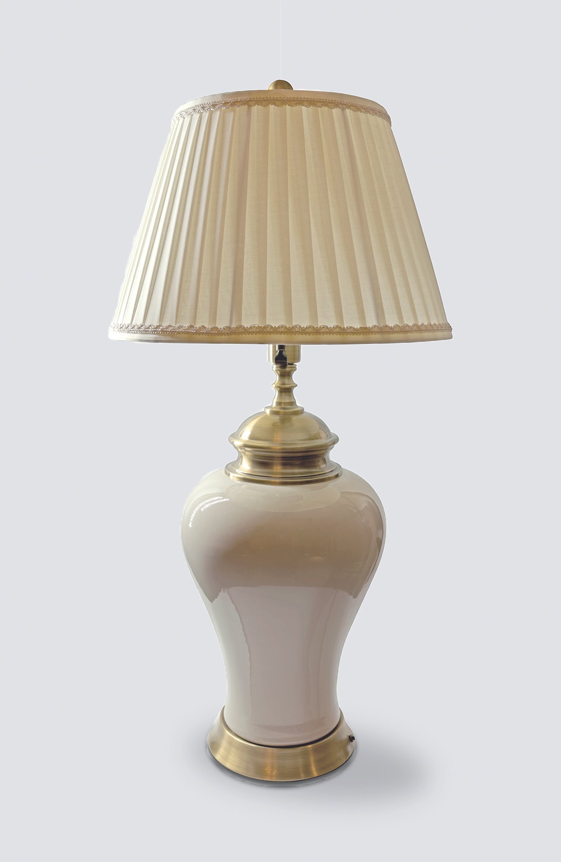 Oliver Cream Solid Ceramic Table Lamp