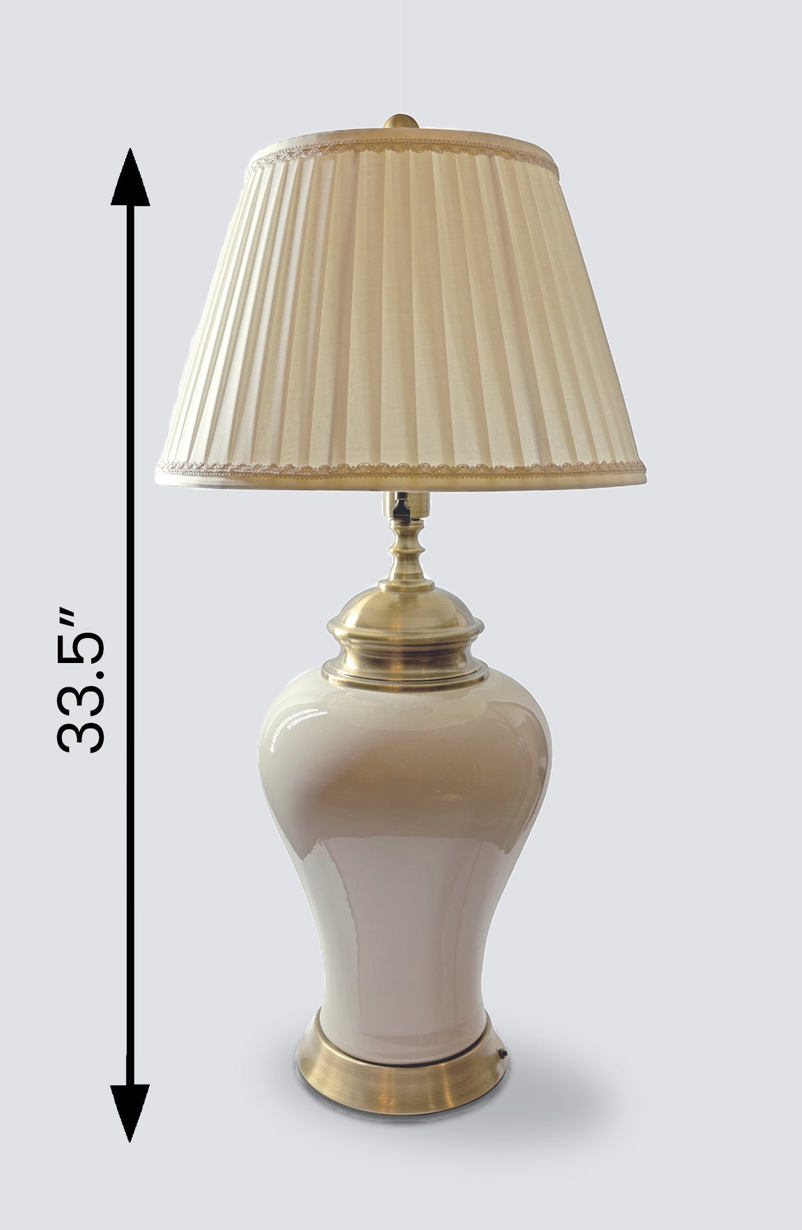 Oliver Cream Solid Ceramic Table Lamp