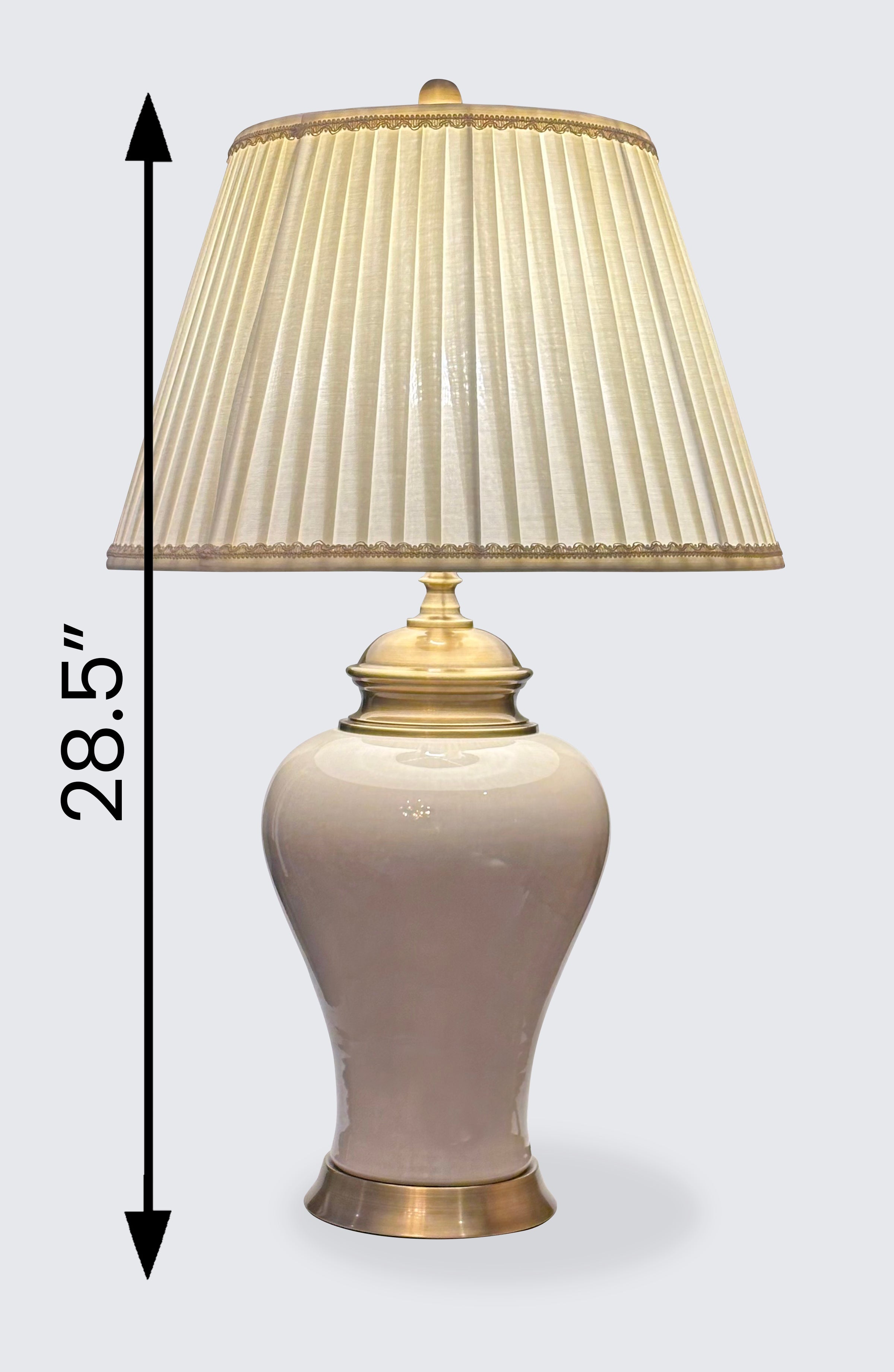 Henry Cream Solid Ceramic Table Lamp