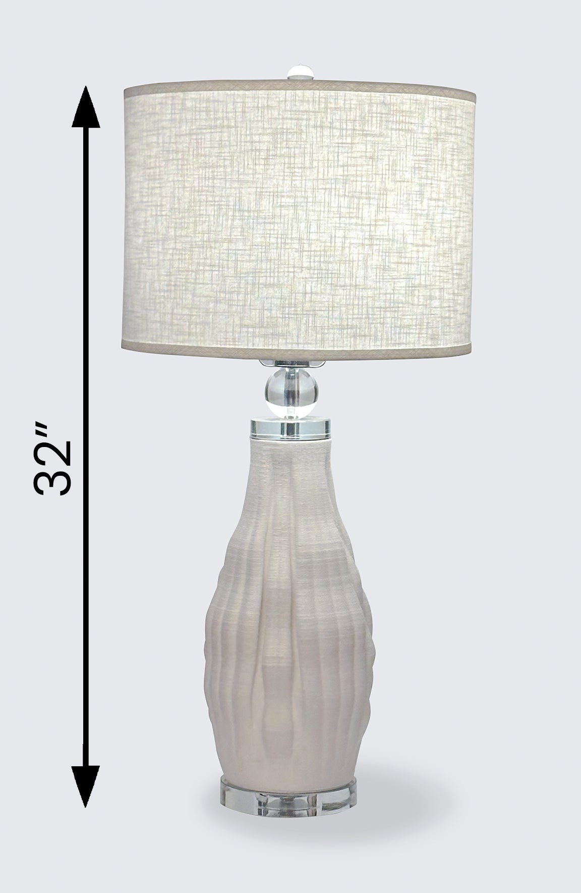 Leo Ivory 3D Print Ceramic Table Lamp
