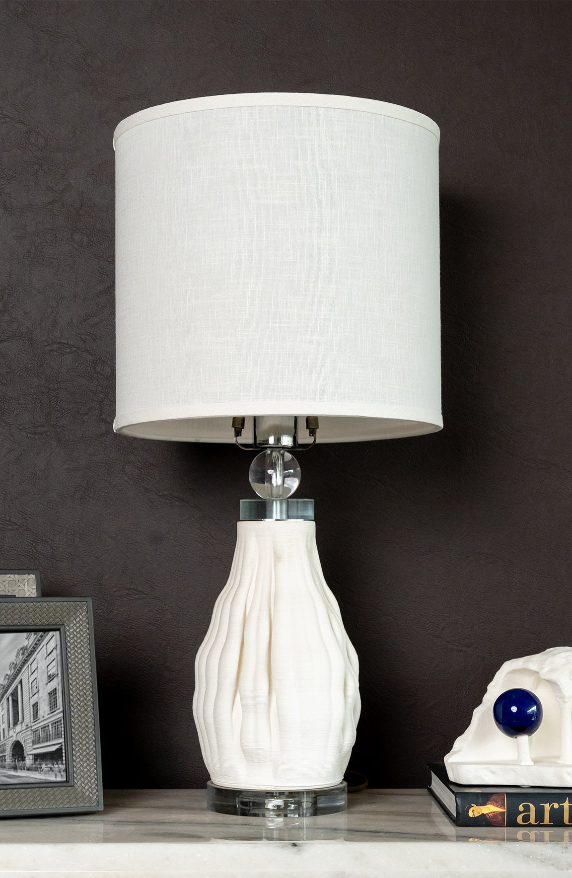 Liam Ivory 3D Print Ceramic Table Lamp