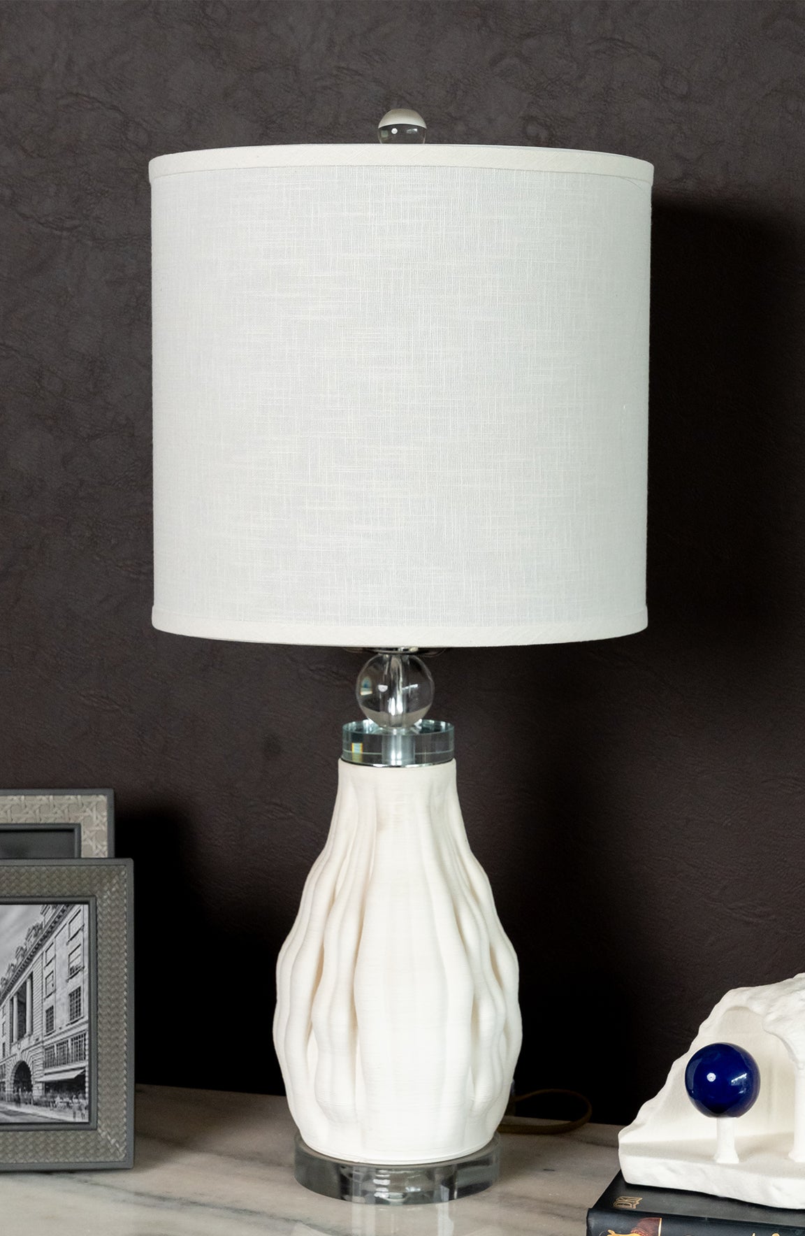 Liam Ivory 3D Print Ceramic Table Lamp