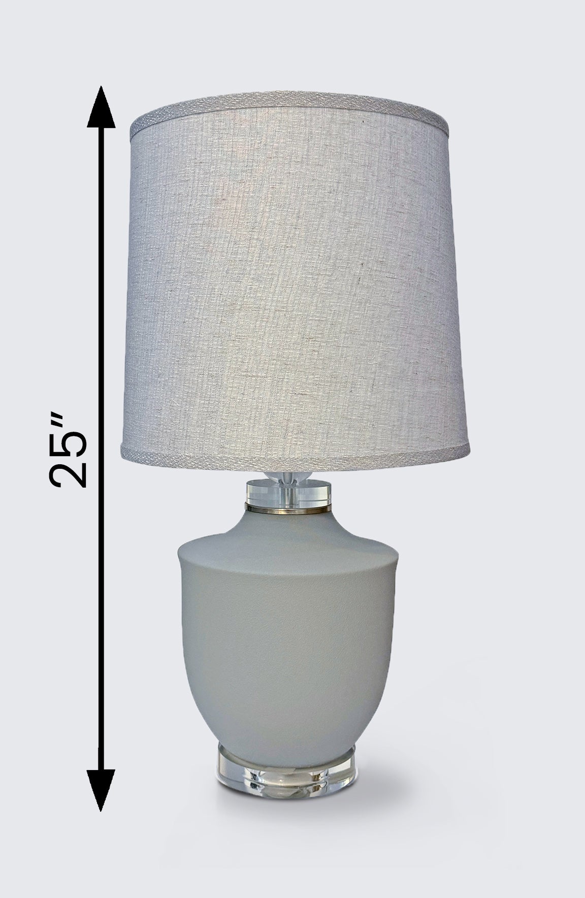 Andrew Grey Solid Ceramic Table Lamp