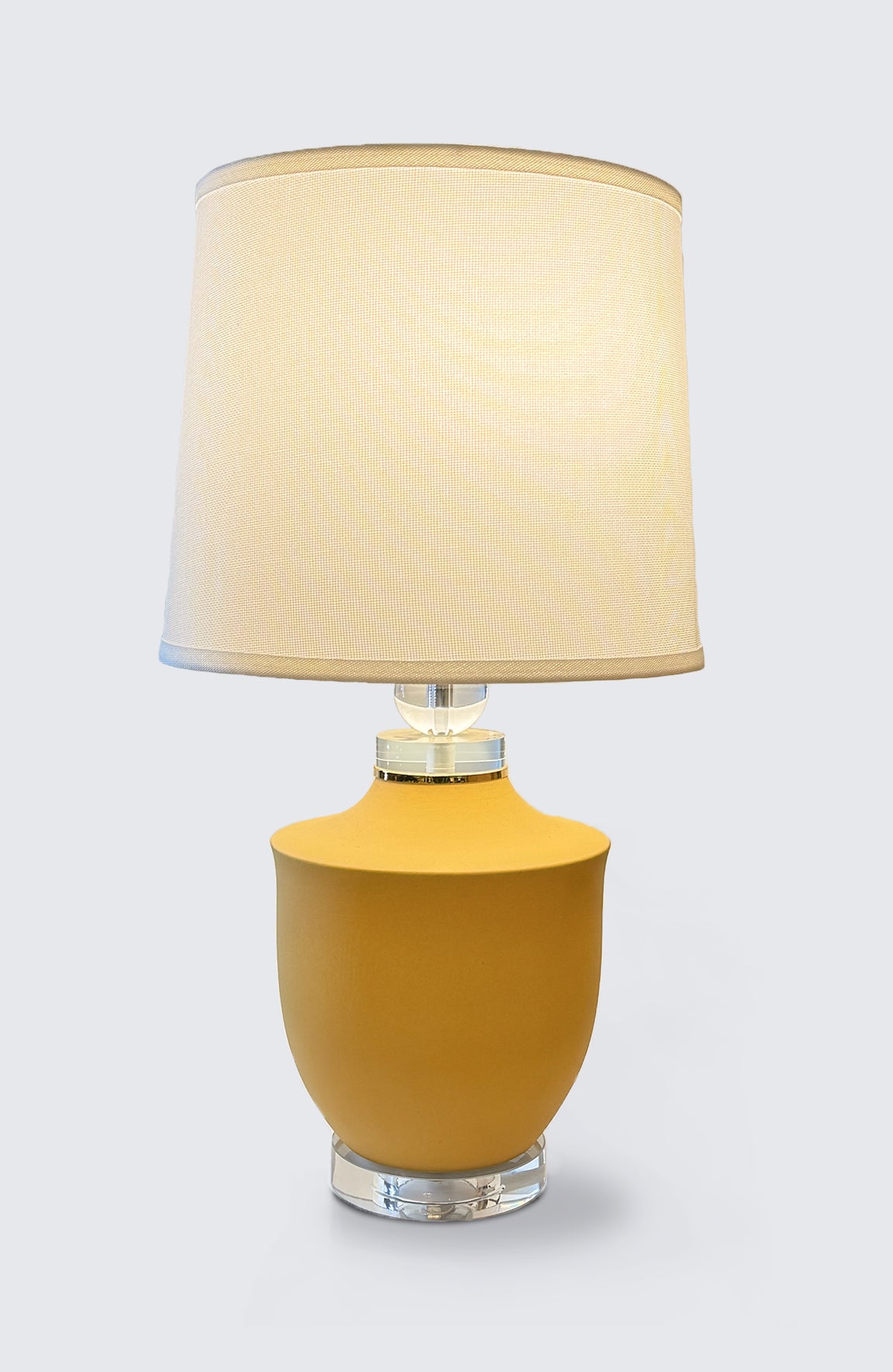 Andrew Mustard Solid Ceramic Table Lamp