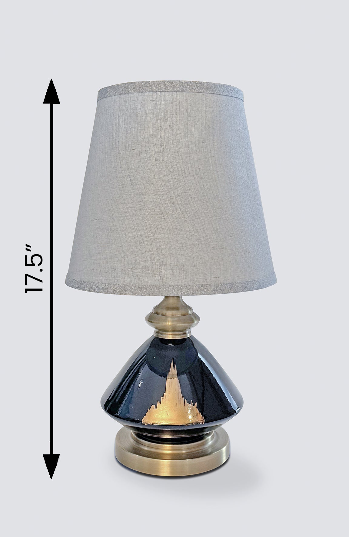 Layla Navy Gold Ceramic Table Lamp