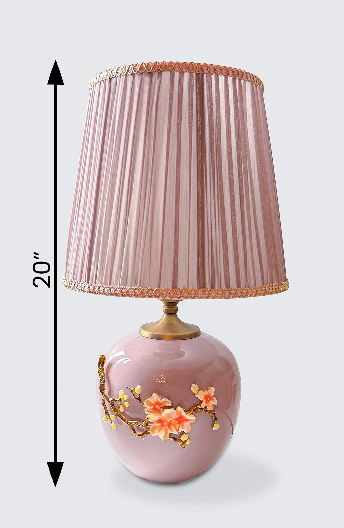 Alice Blush Floral Cermaic Table Lamp