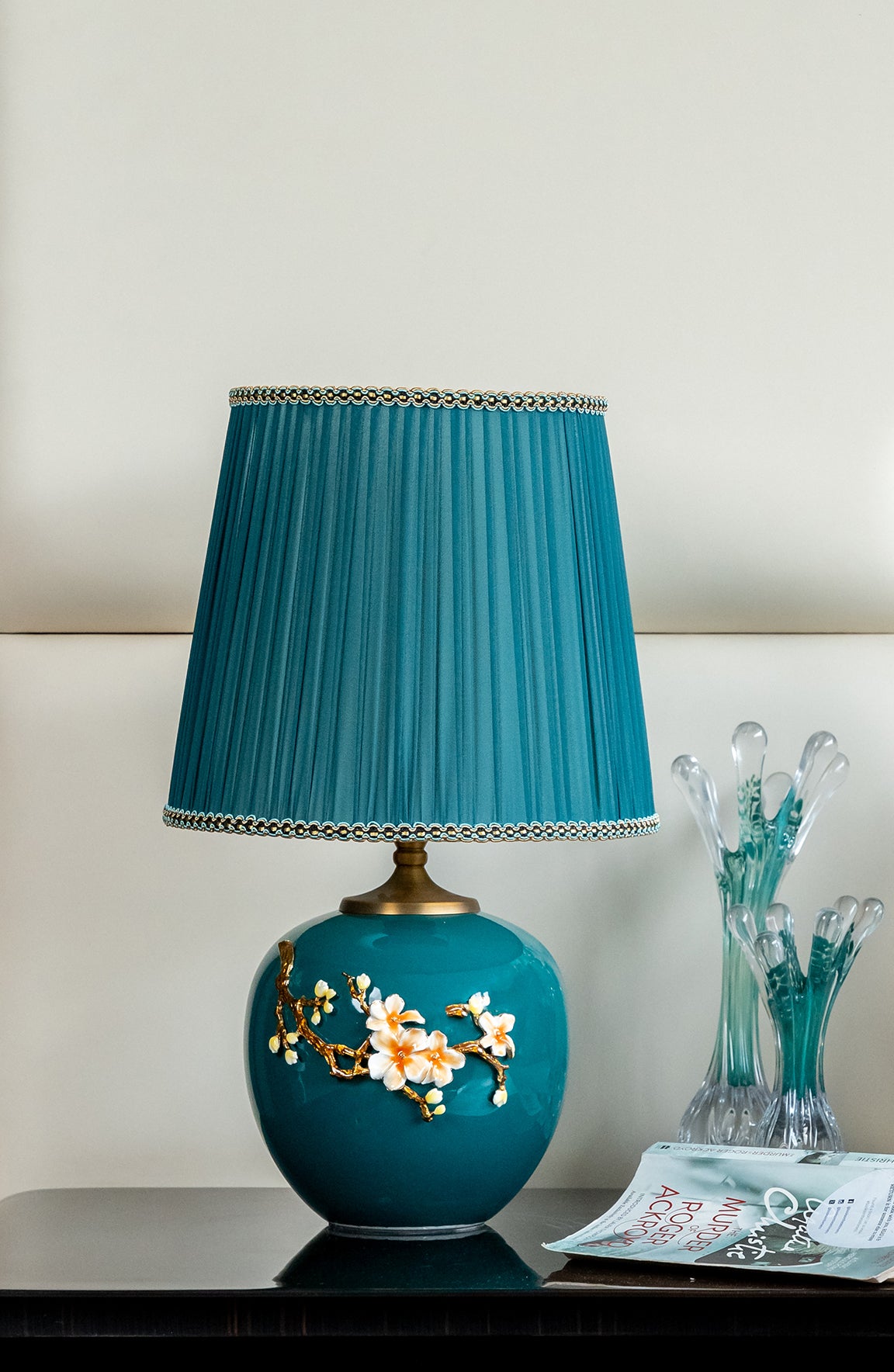 Alice Green Floral Cermaic Table Lamp