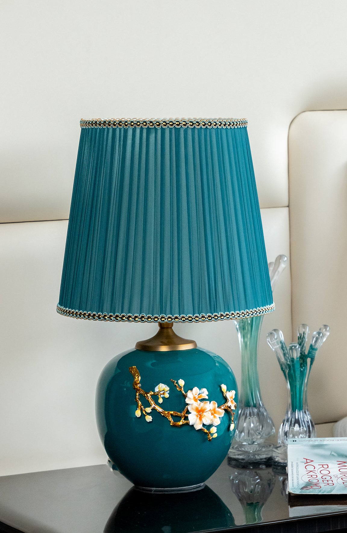 Alice Green Floral Cermaic Table Lamp