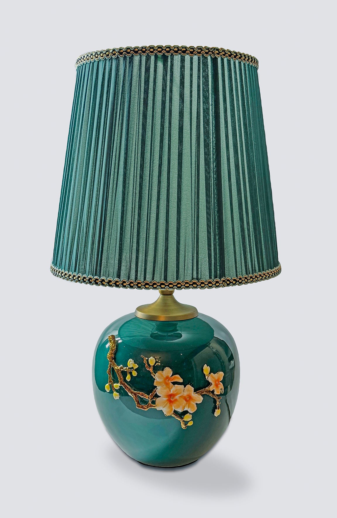 Alice Green Floral Cermaic Table Lamp
