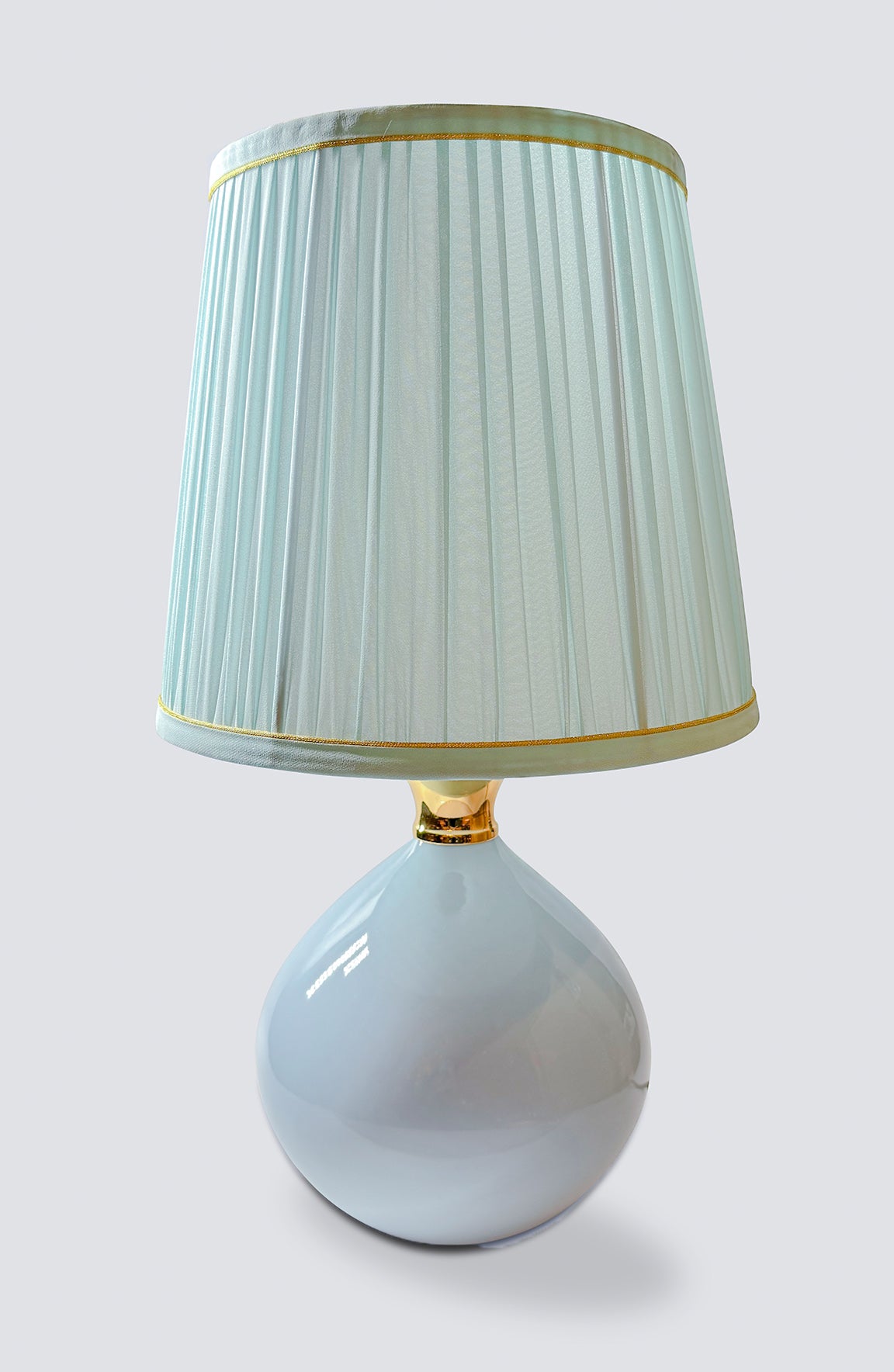 Mia Powder Blue Solid Ceramic Table Lamp