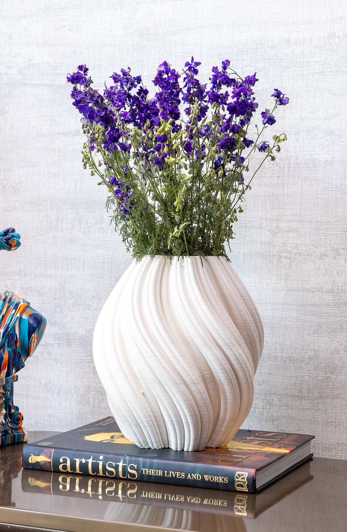 Malmo White 3D Printed Ceramic Vase