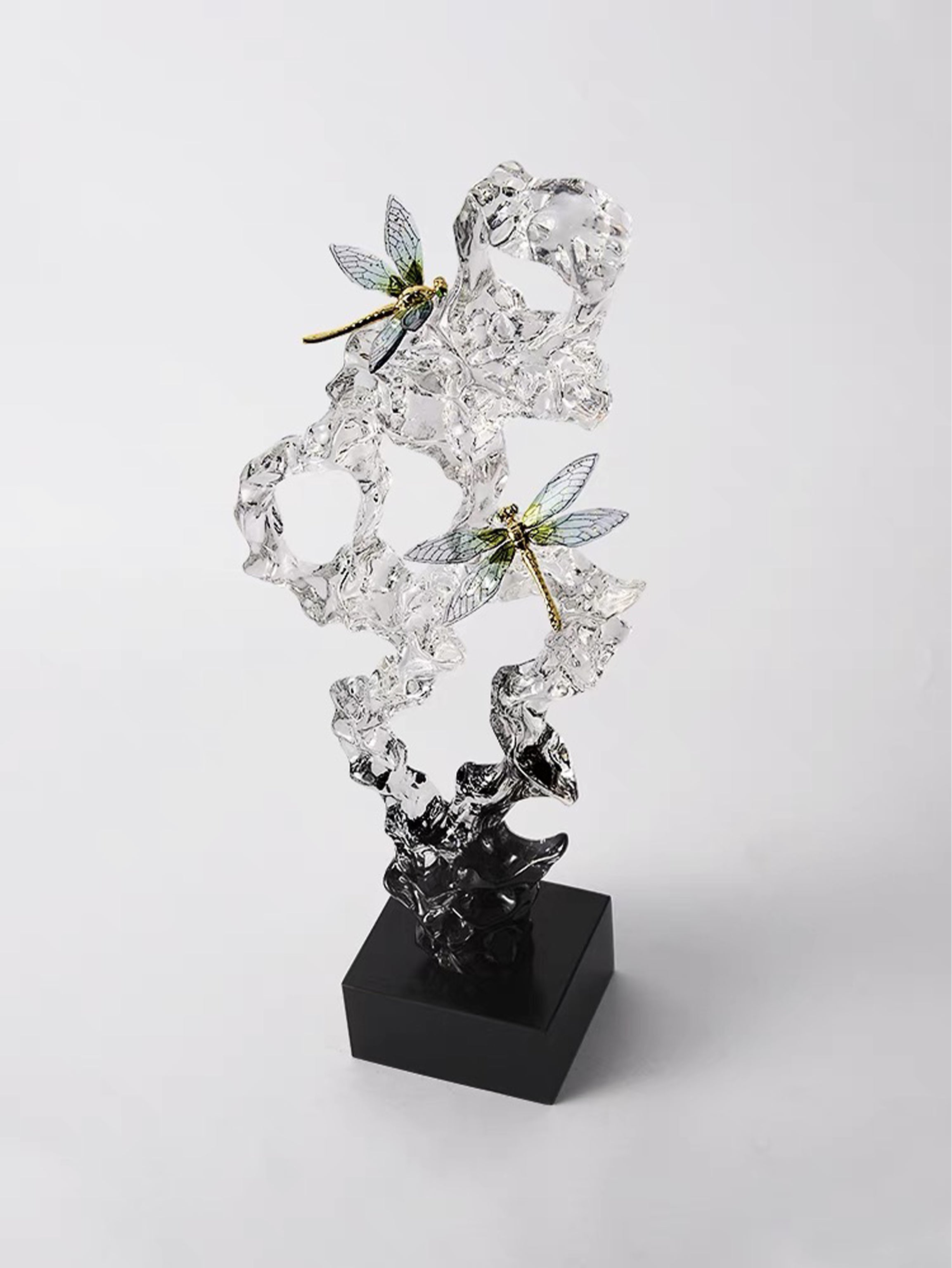 Frozen Resin Crystal Metal Merge Decor Object
