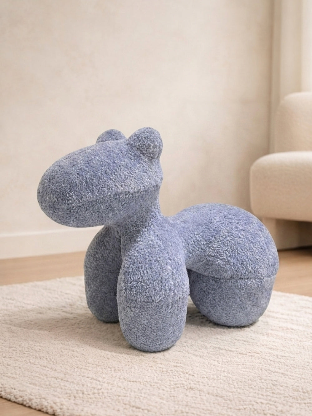 Élio Big Pony Boucle Stool - Pastel Blue