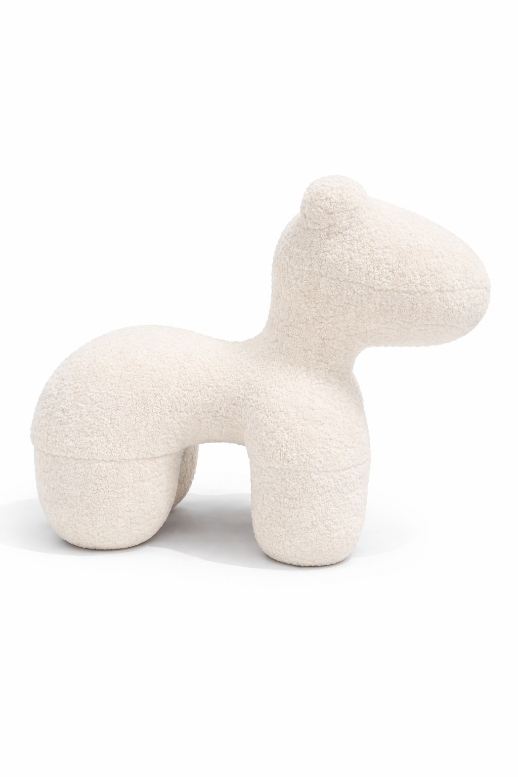 Élio Small Pony Boucle Stool - White