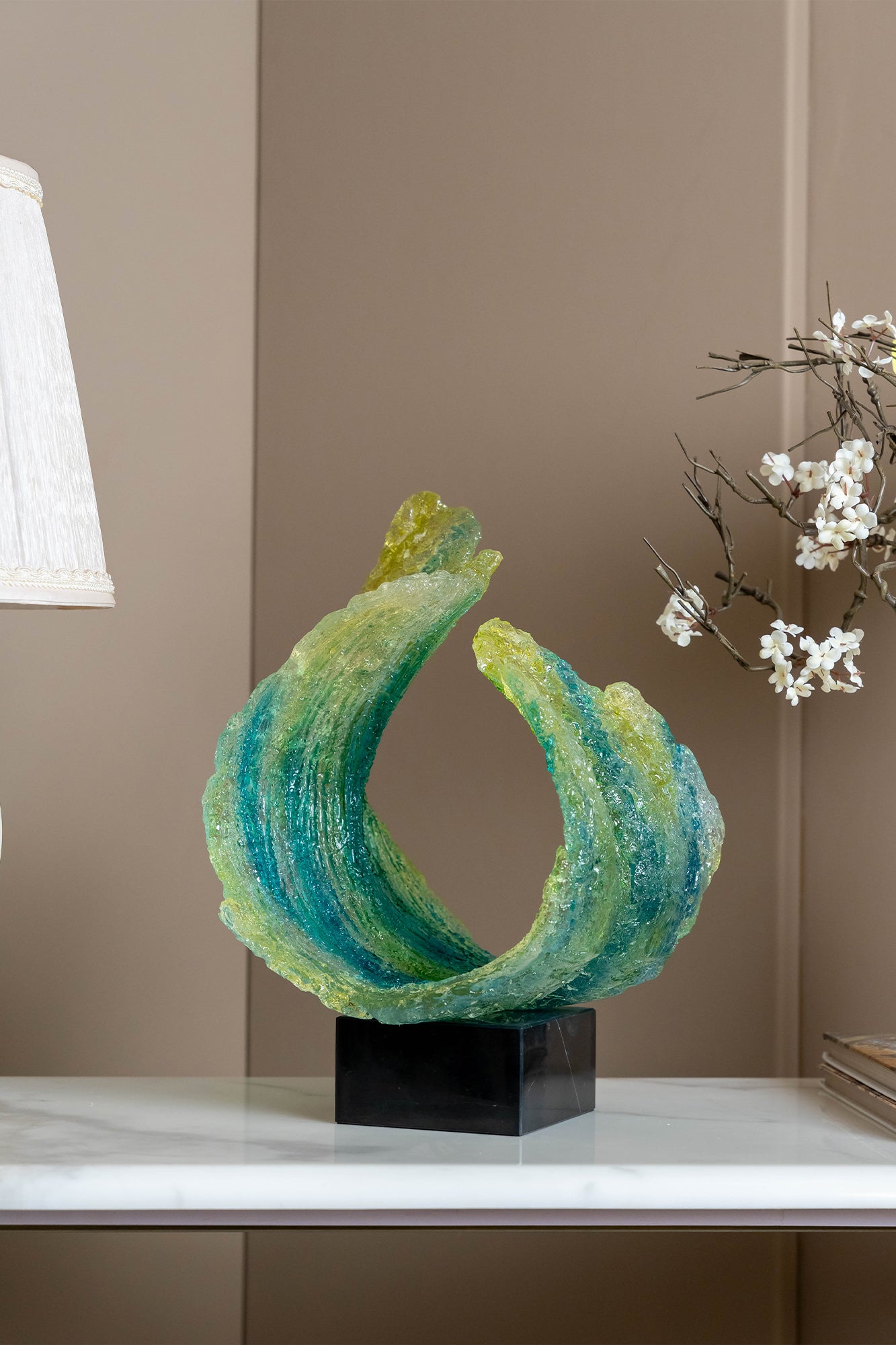 Ocean Crest Textured Sculpture