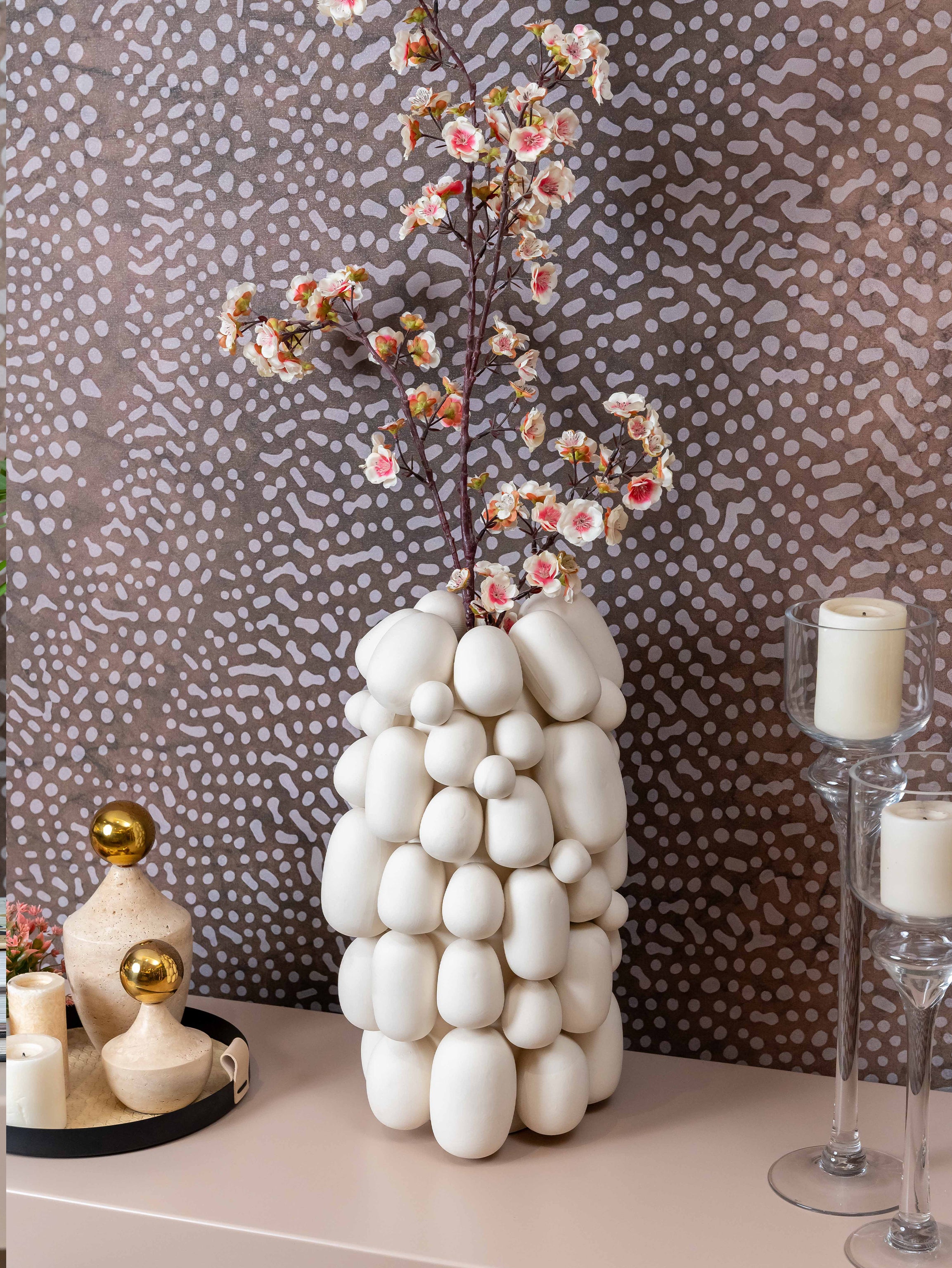 Pebble Blush Ceramic Vase