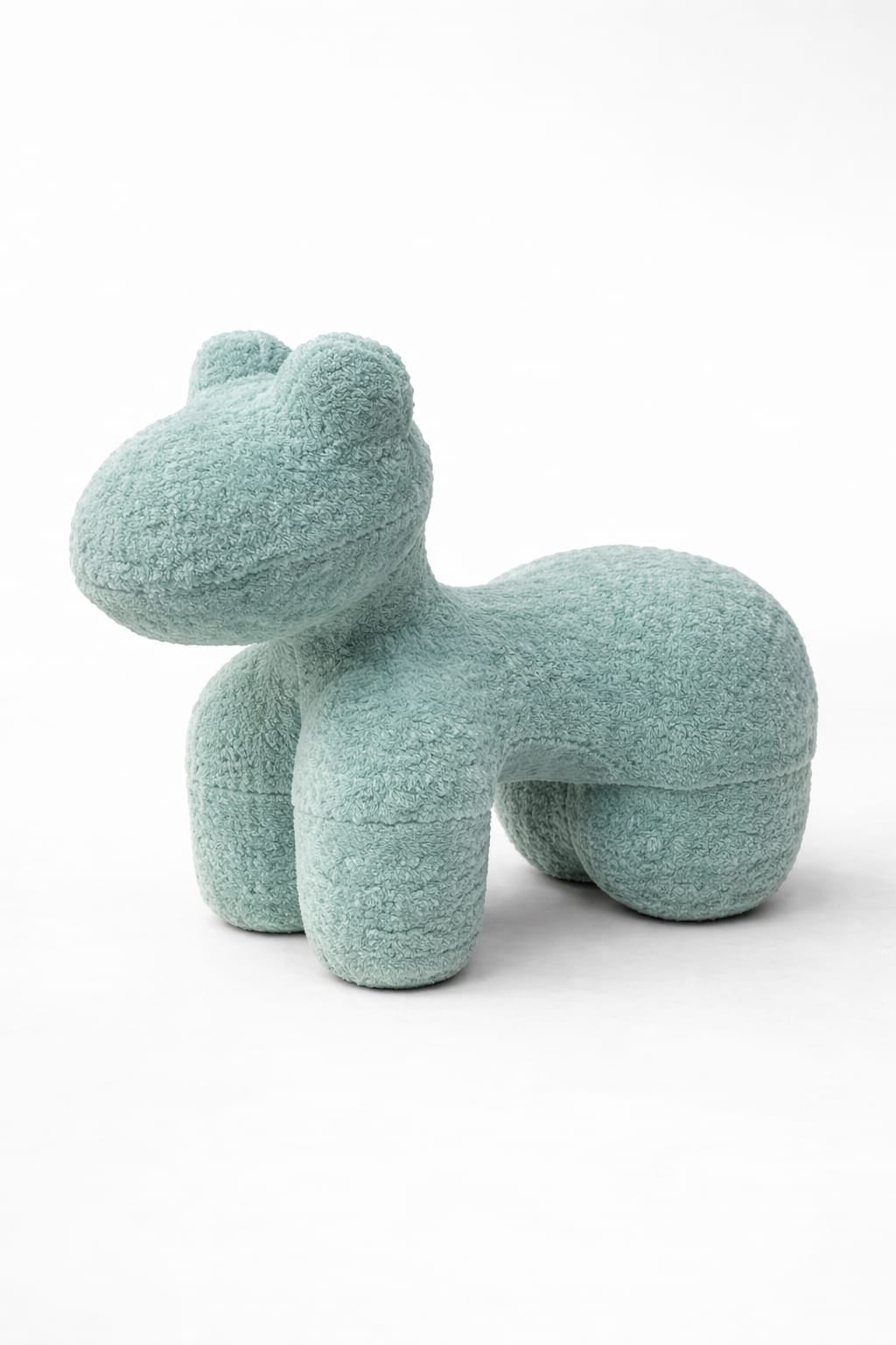 Élio Small Pony Boucle Stool - Pastel Mint Green