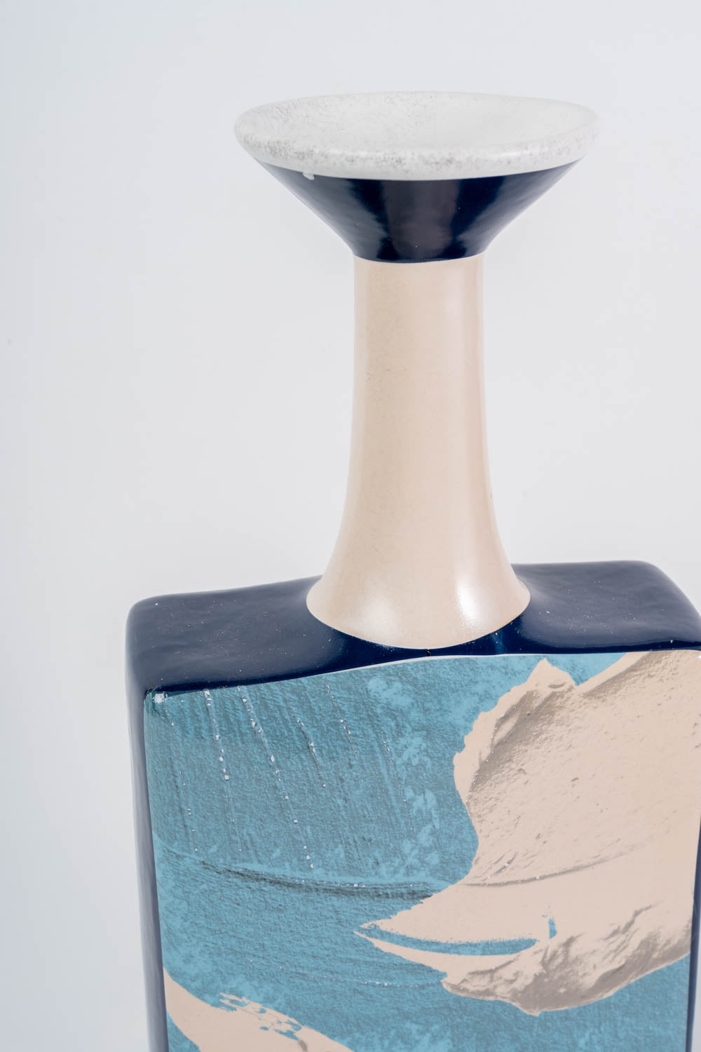 Azure Tide Ceramic Vase