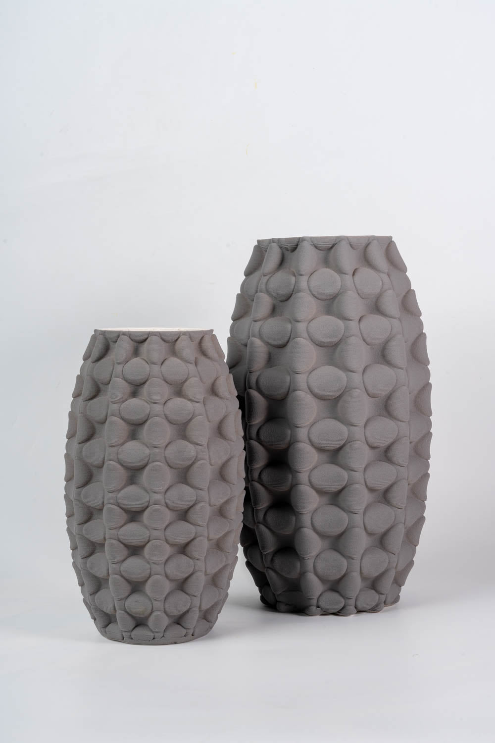 The Pebble Texture Grey Ceramic Vase (Large)