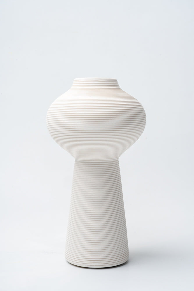 Ivory Elevated Orb Vase