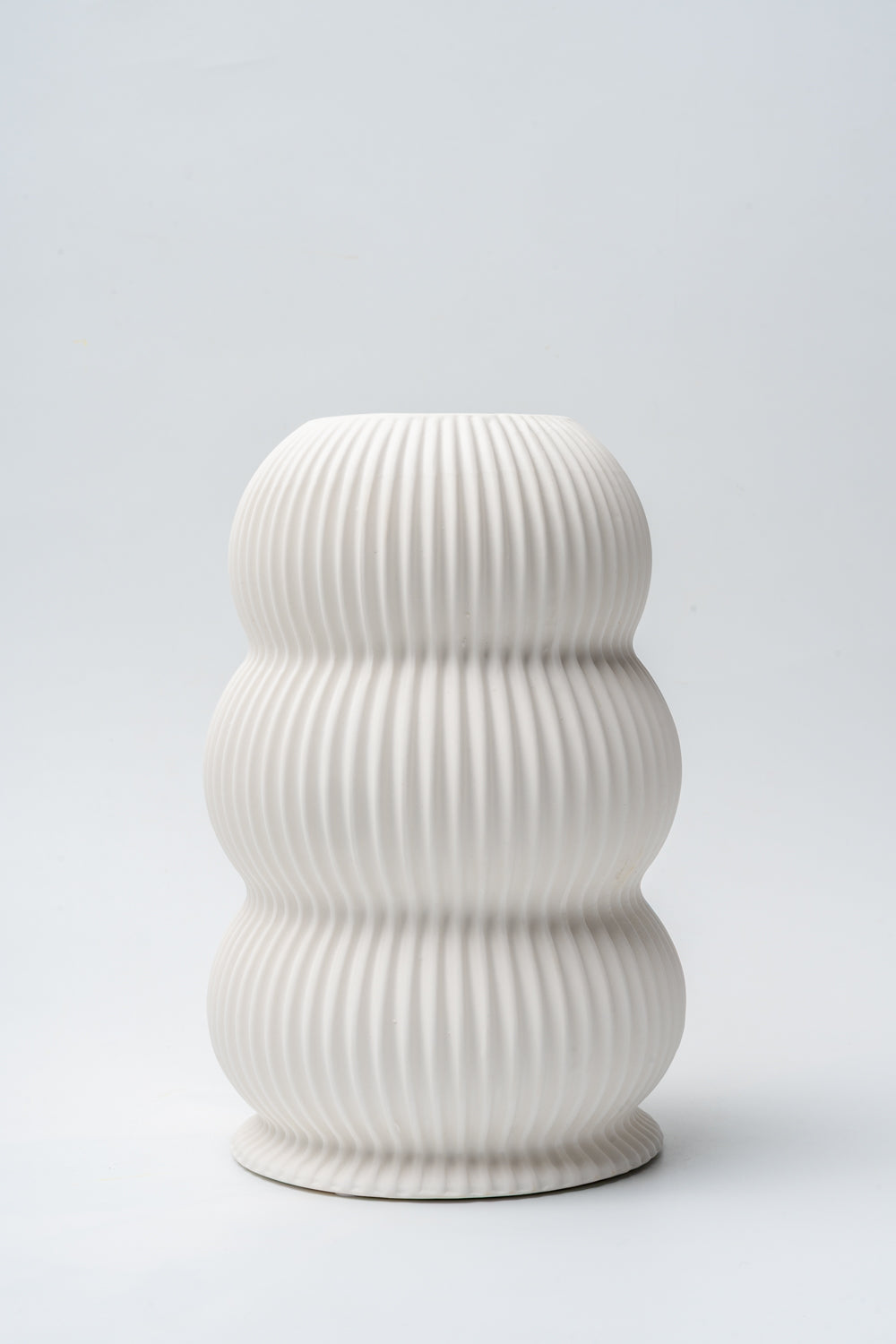 Ivory Contour Tower Sculptural Vase