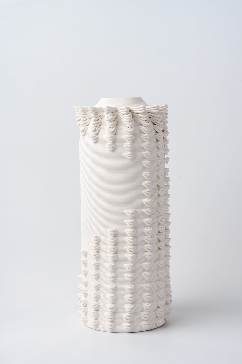 Boras White 3D Printed Ceramic Vase