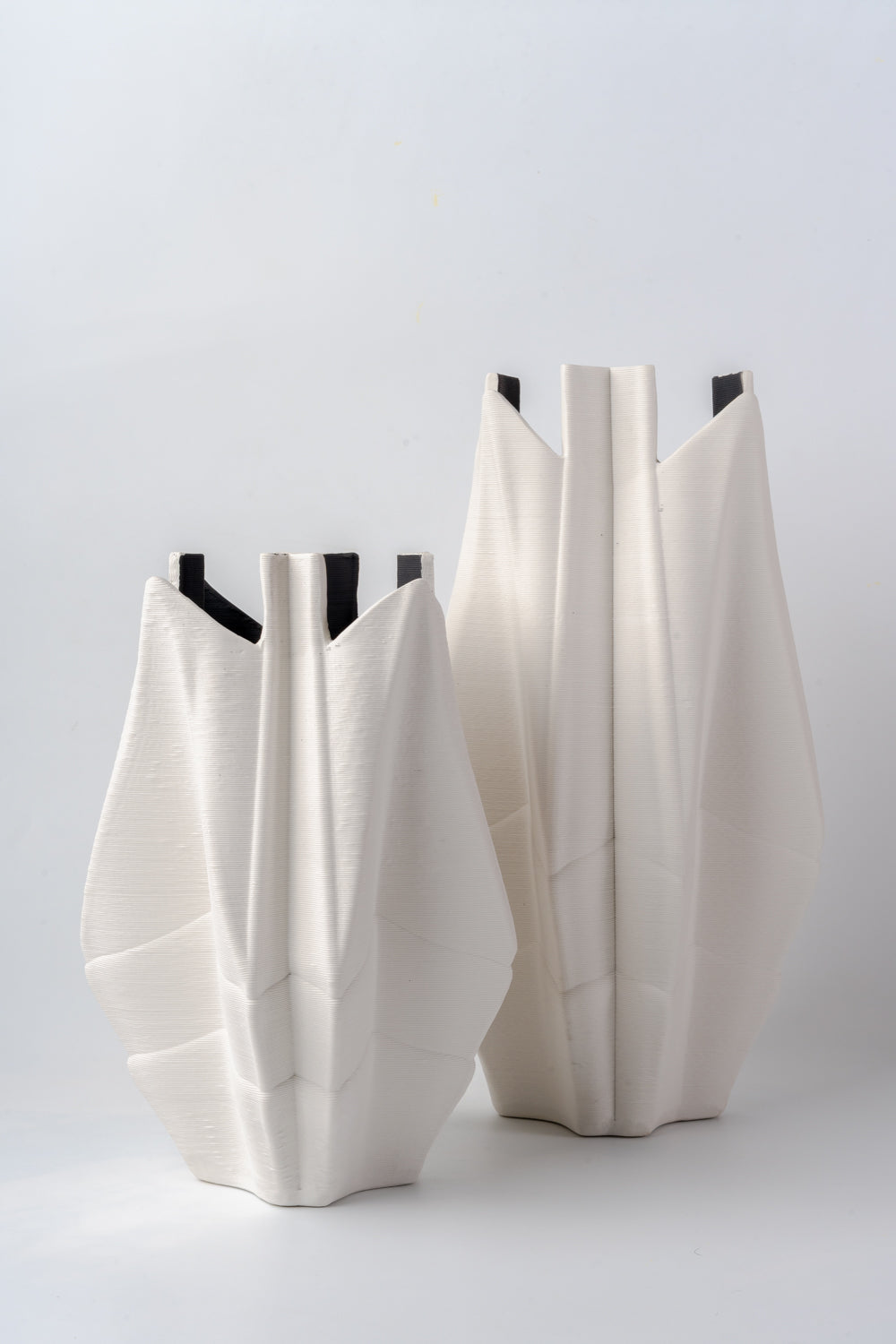 Ivory Folded Crest Sculptural Vase