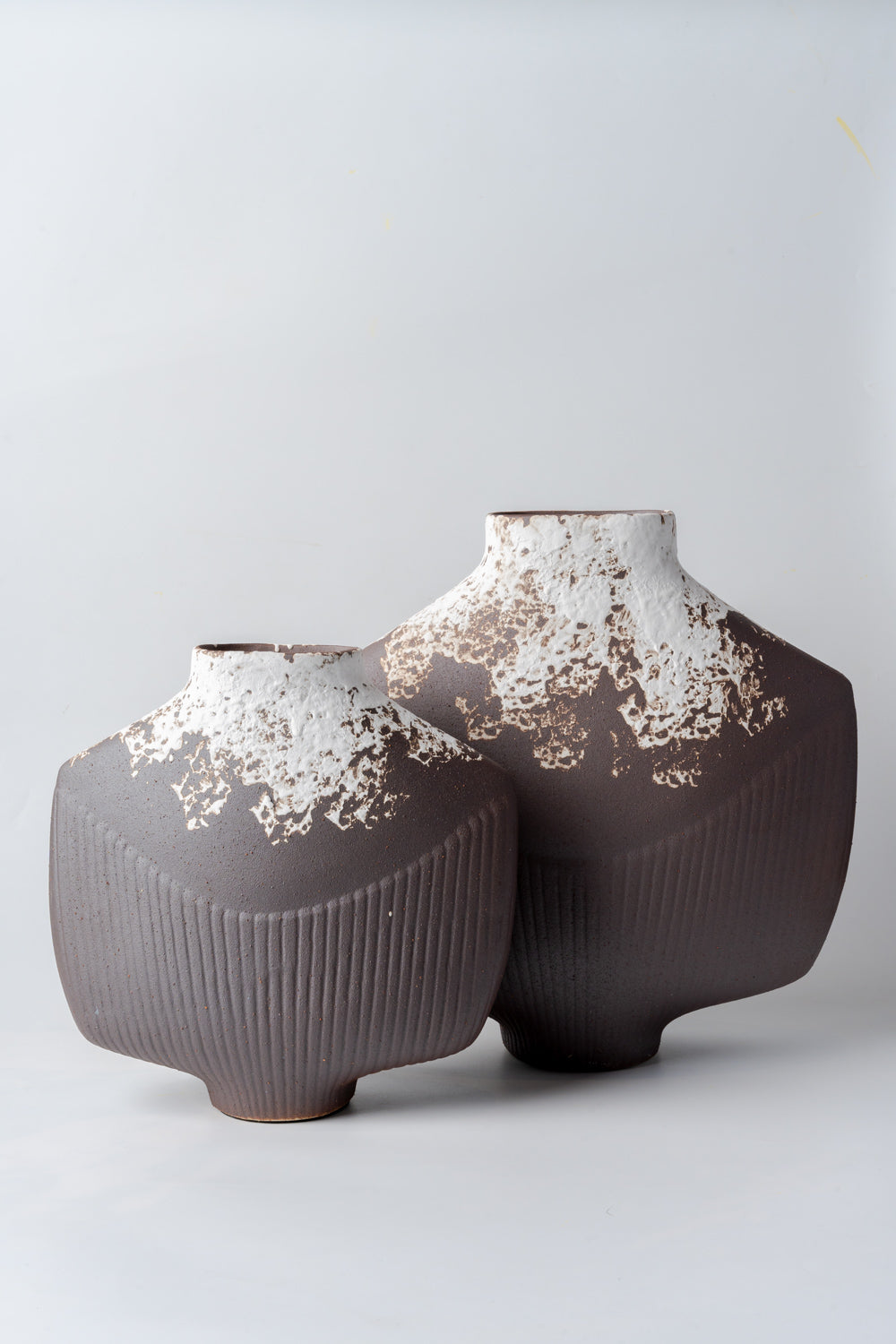 Glacier Ridge Textured Ceramic Vase