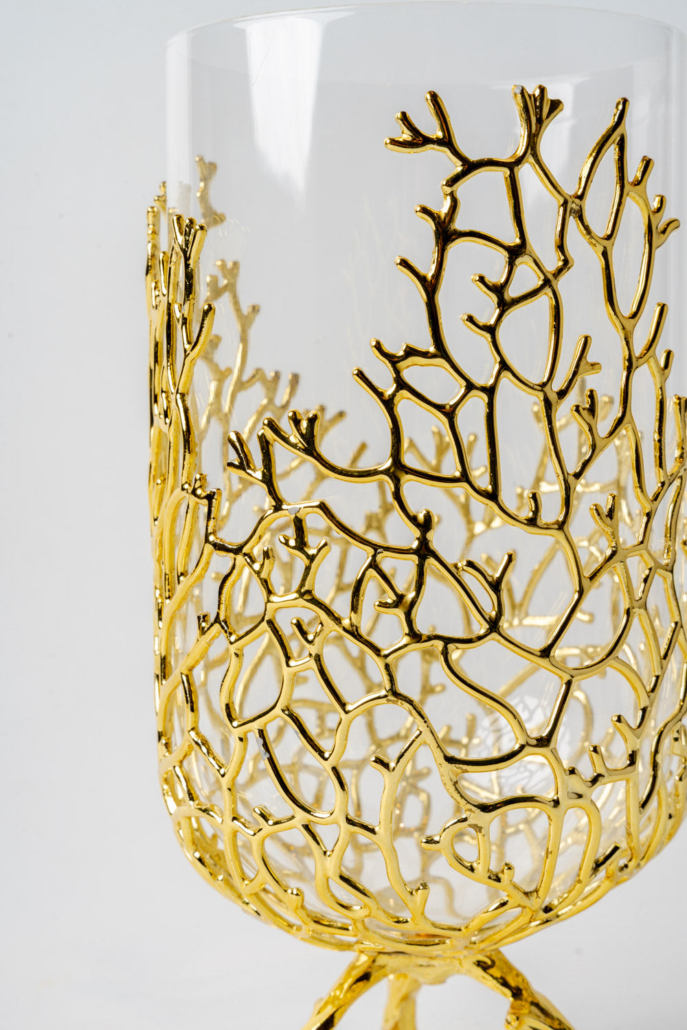 Weed Jar Glass and Metal Decor Object