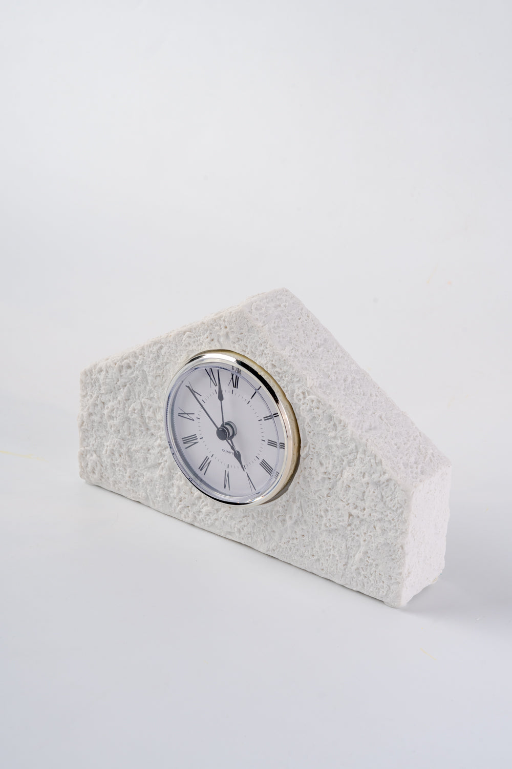 Alpine Stone House Table Clock