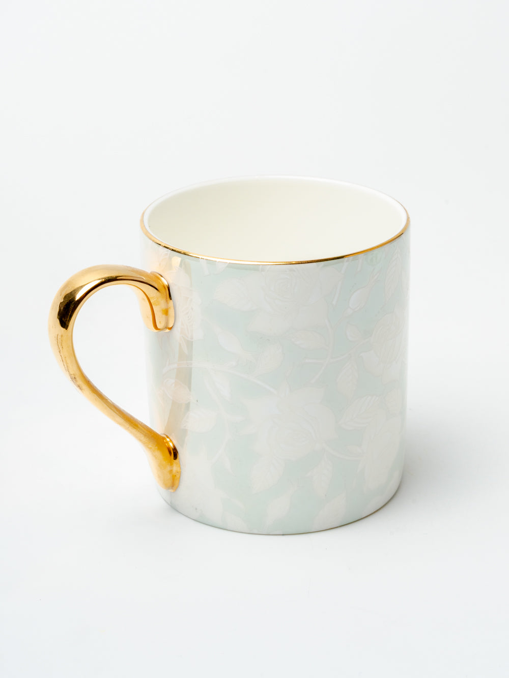 'Pierre de Ronsard' Green Ivory with Gold accent Coffee Mug