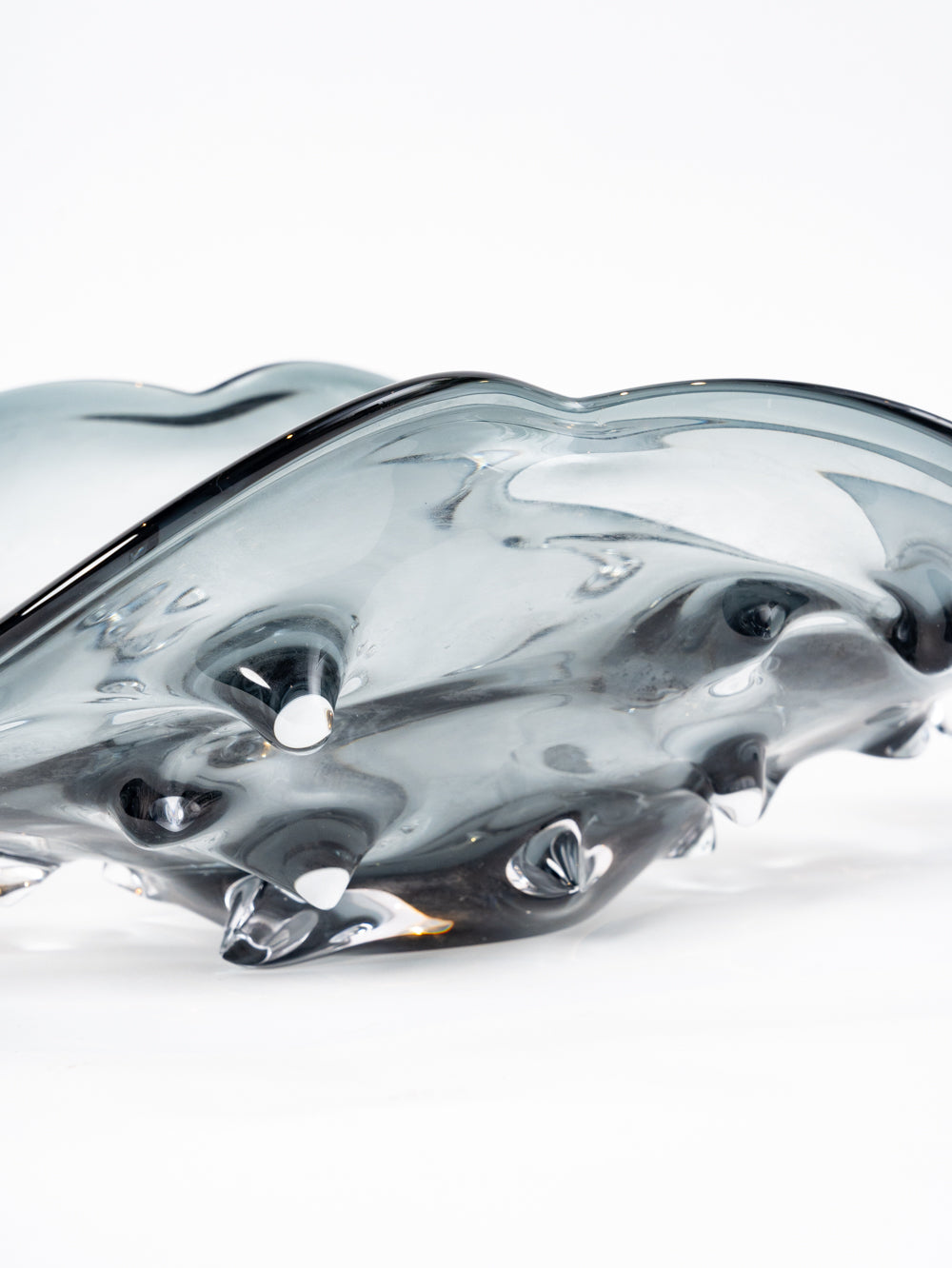 Grey Abstract Shell Bowls Big