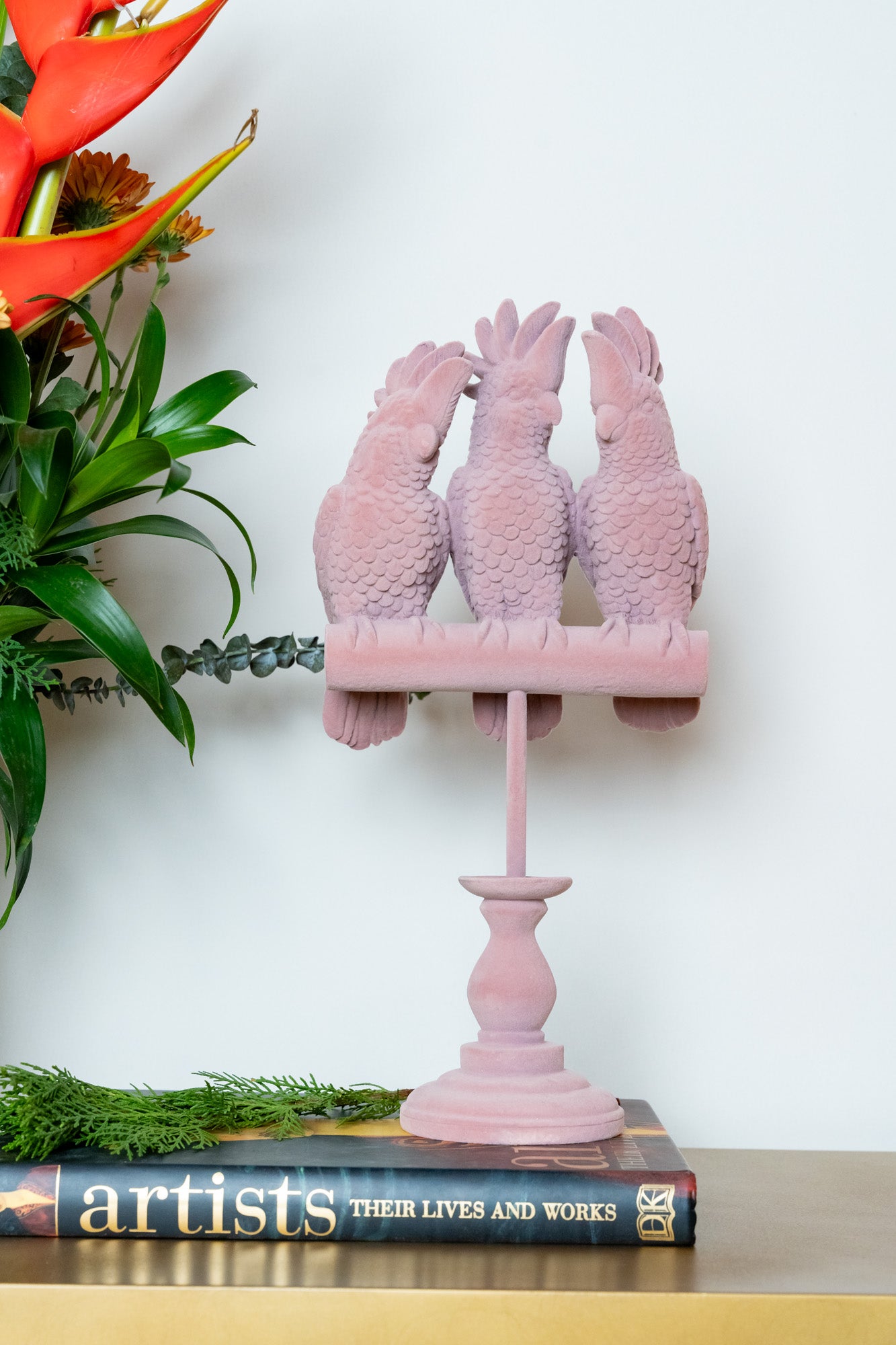 Parri Trio Resin Flocking Velvetine Figurines Decor Object