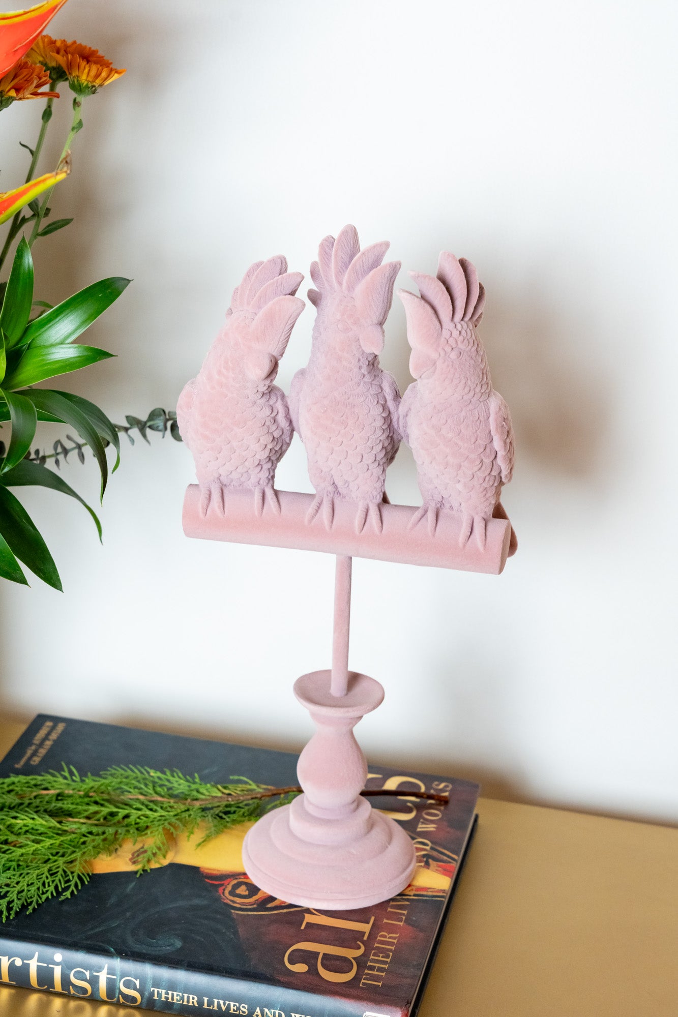 Parri Trio Resin Flocking Velvetine Figurines Decor Object