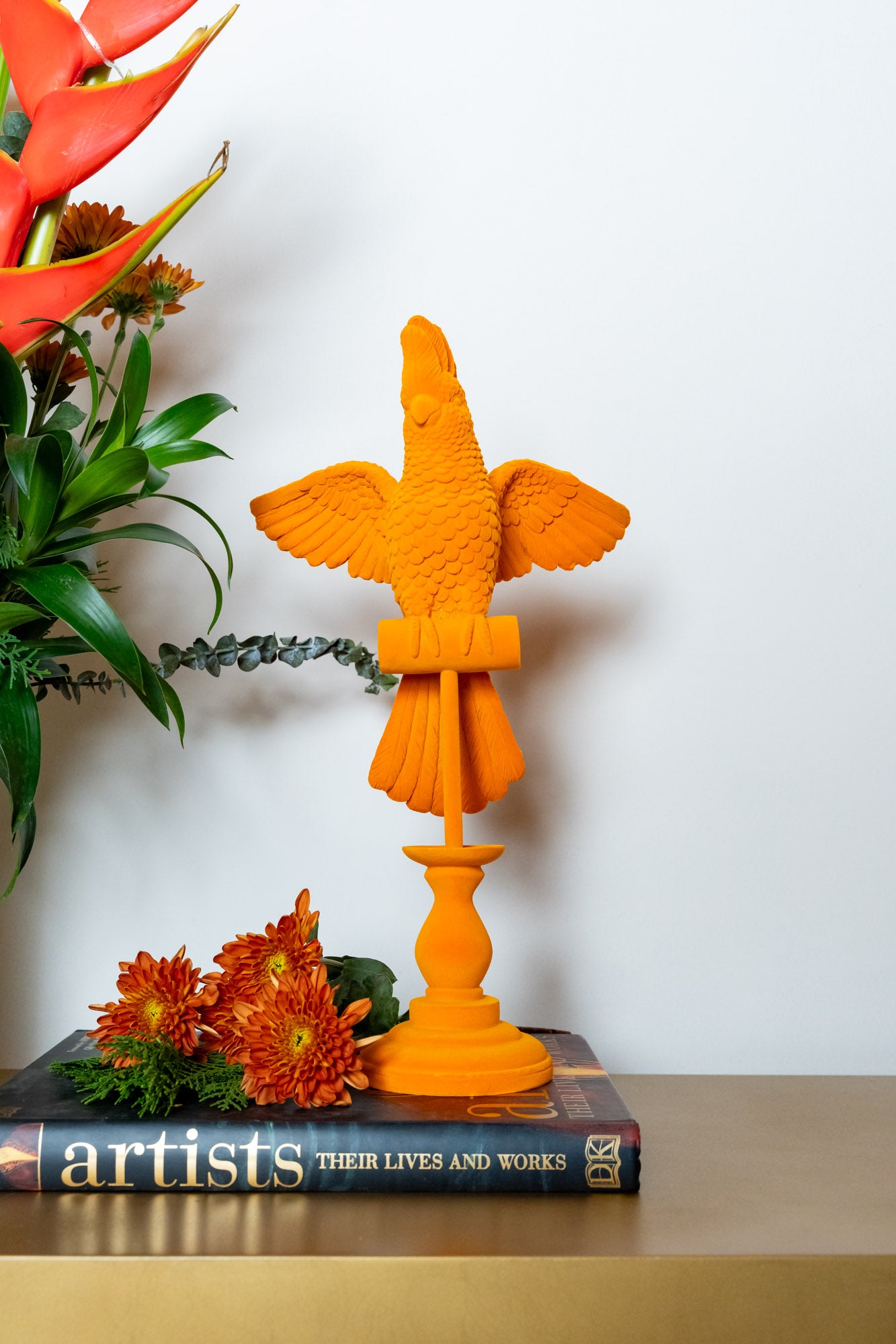 Parri Perch Resin Flocking Velvetine Figurines Decor Object