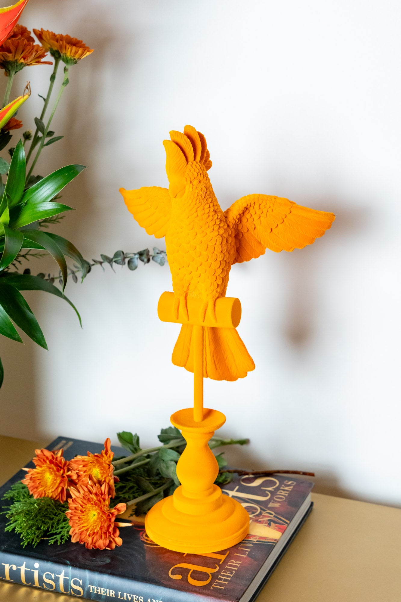 Parri Perch Resin Flocking Velvetine Figurines Decor Object
