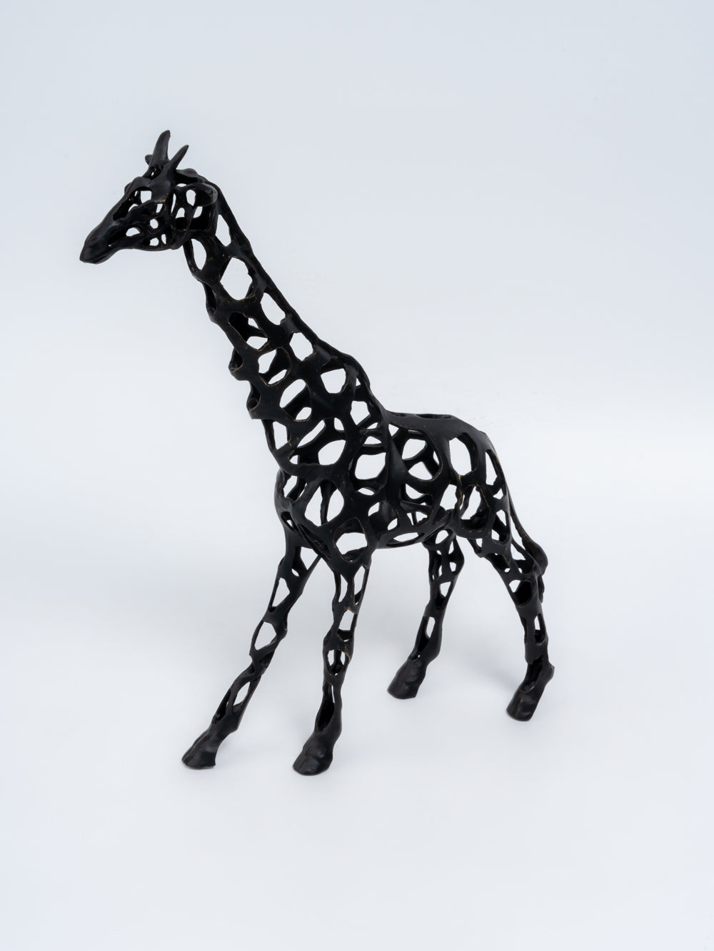 Arlo Black Abstract Giraffe Metal Sculpture