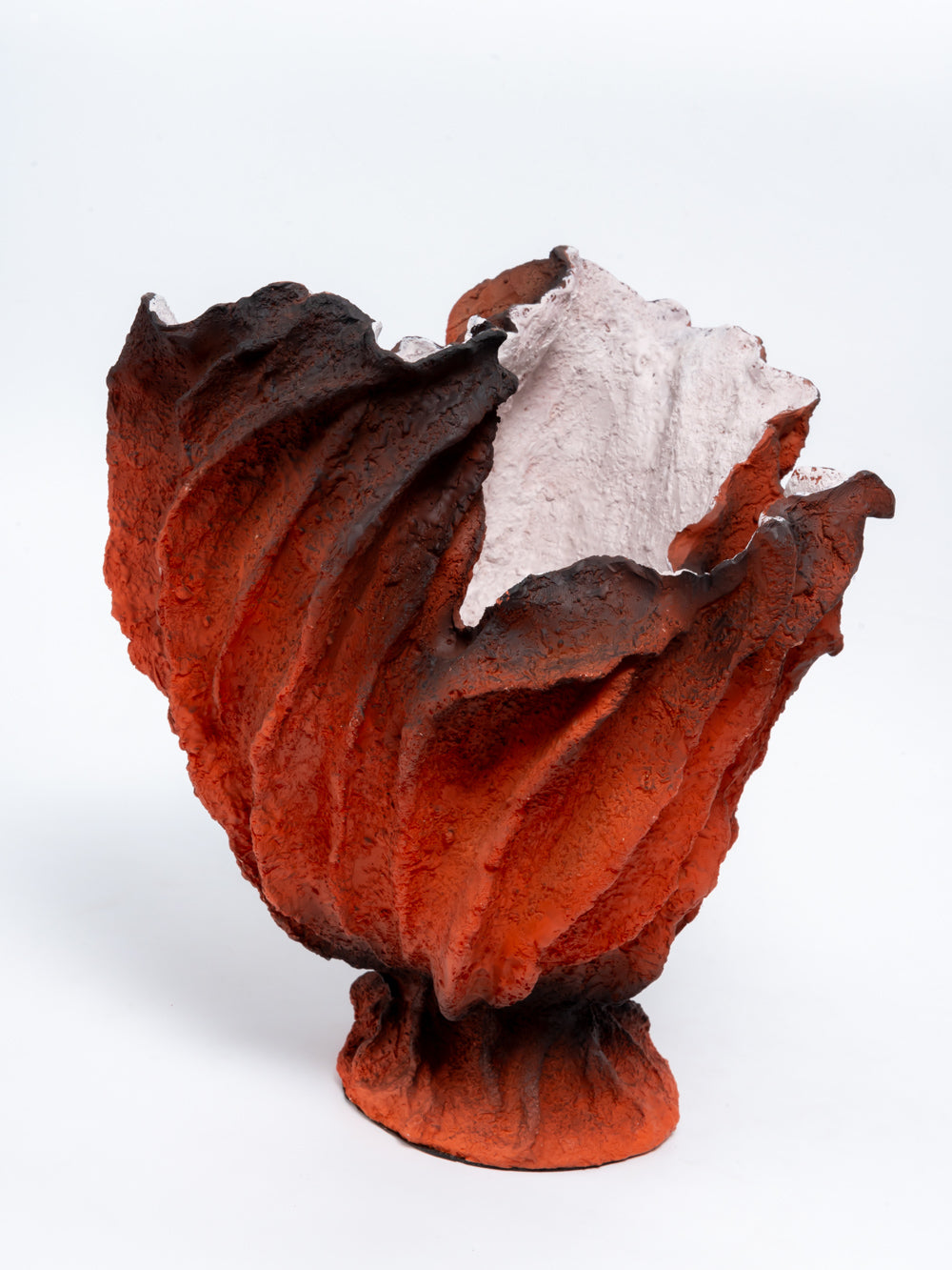 Ember Crest Textured Vase