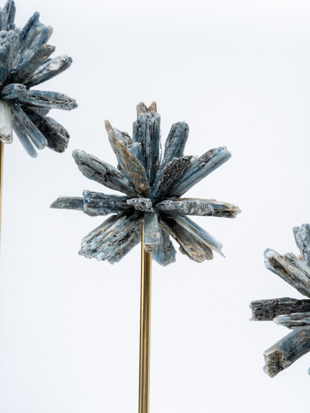 Celestia Set of 3 Blue Crystal Bloom Sculptures