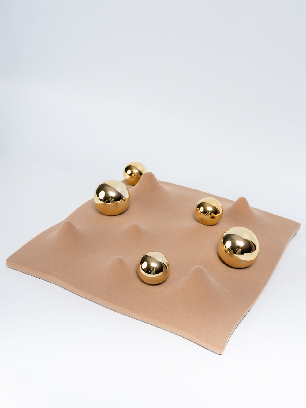 Dune Terrain with Gold Accent Spheres