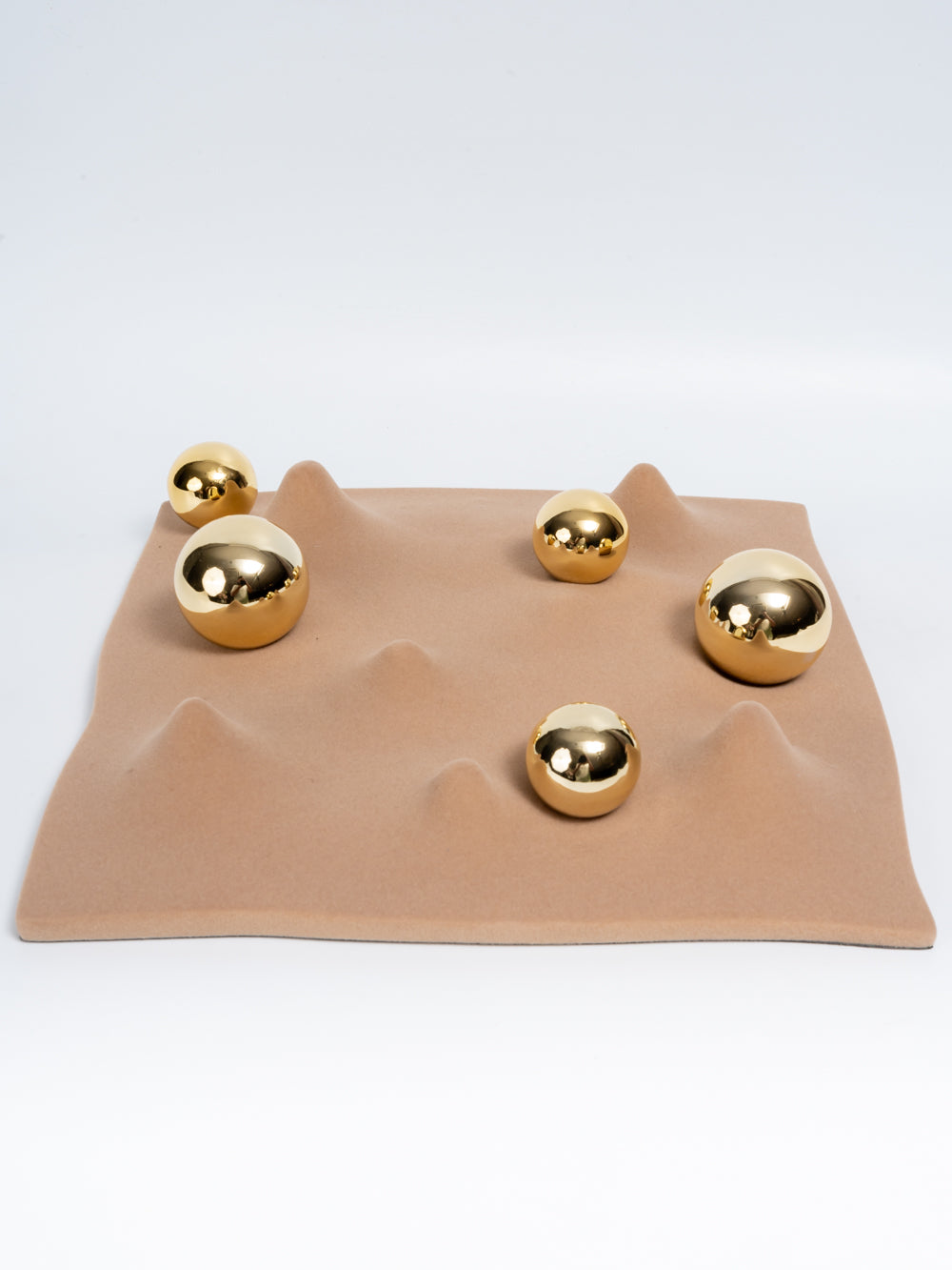 Dune Terrain with Gold Accent Spheres